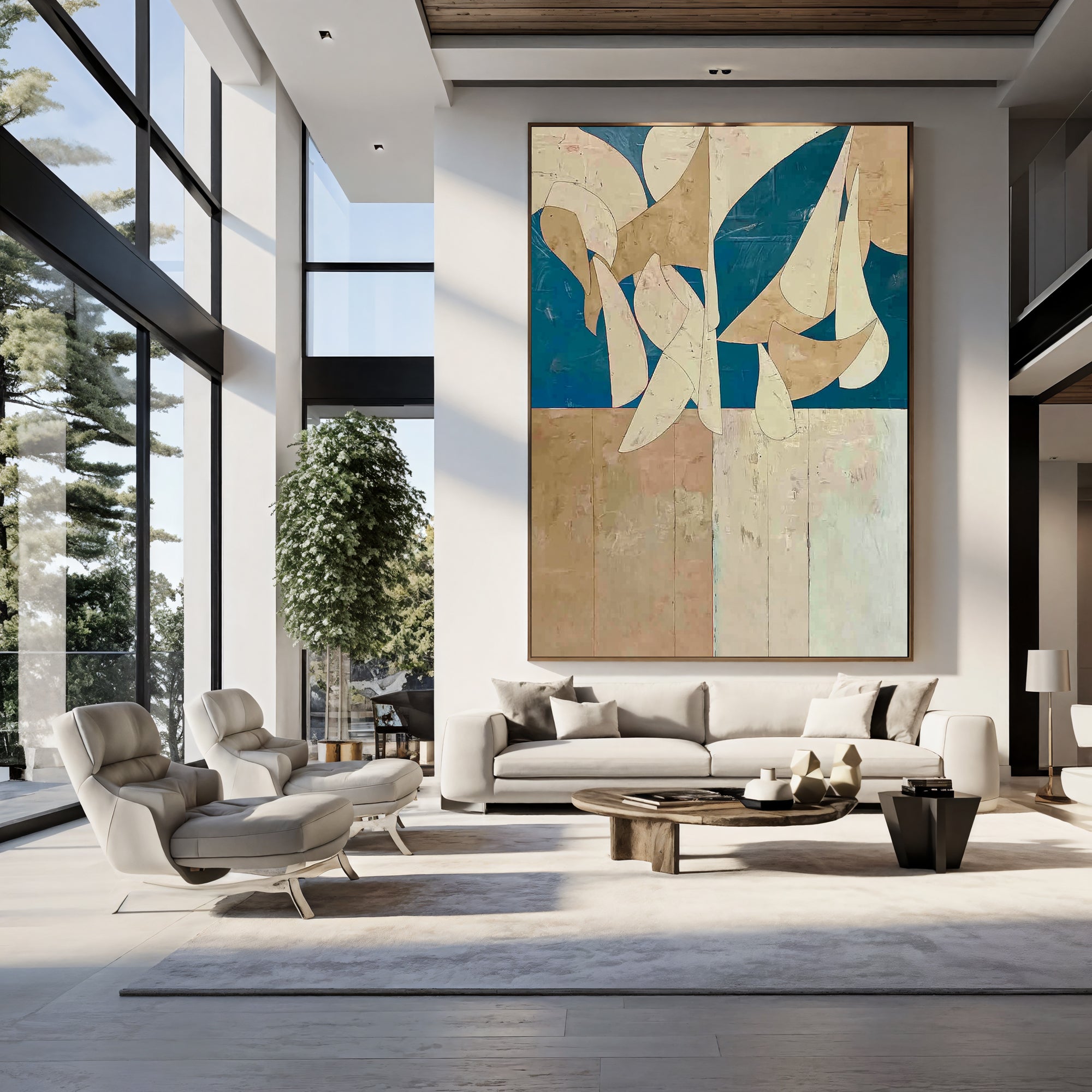 Textured Geometric Elegance | Navy Hues