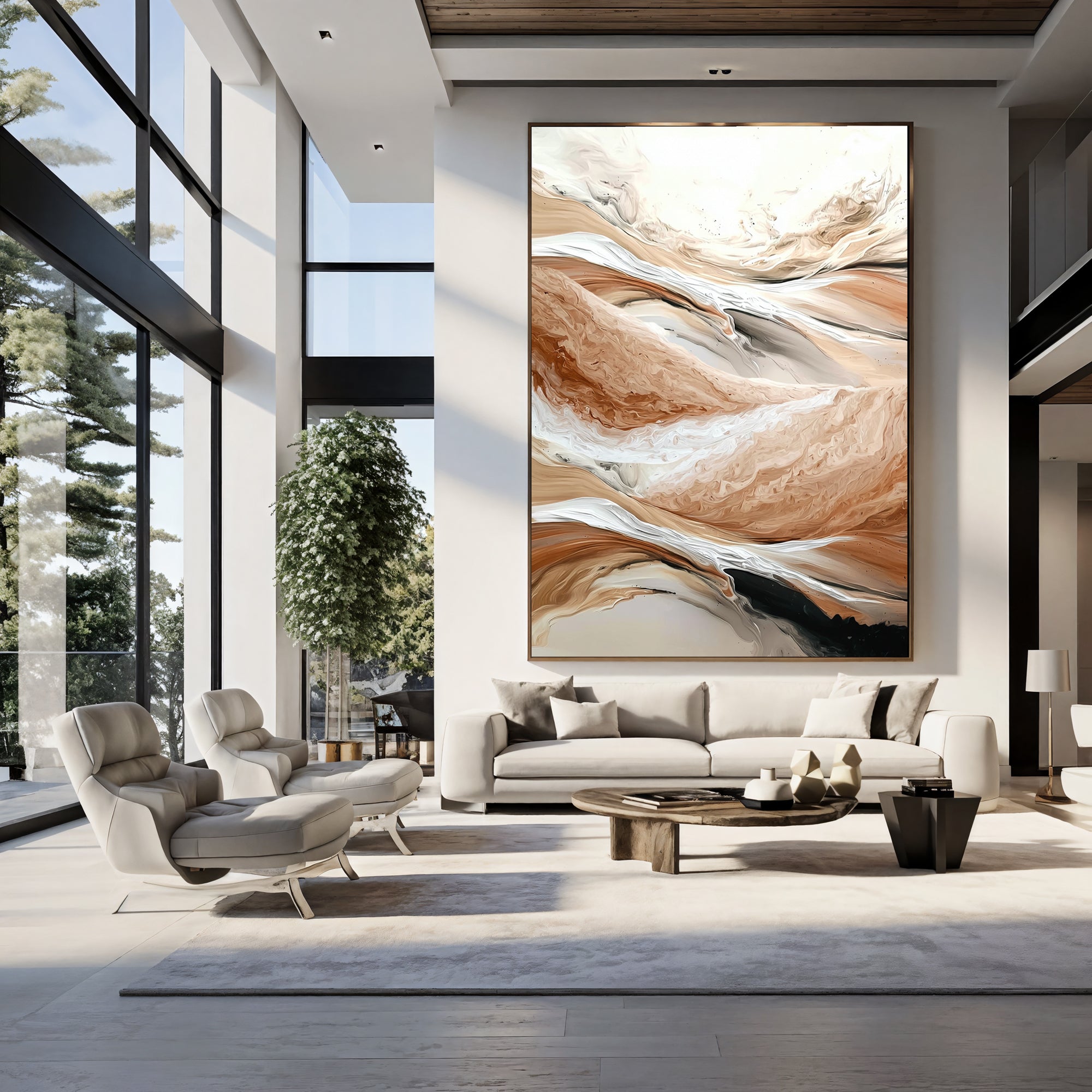 Textured Earthy Swirls | Warm Hues
