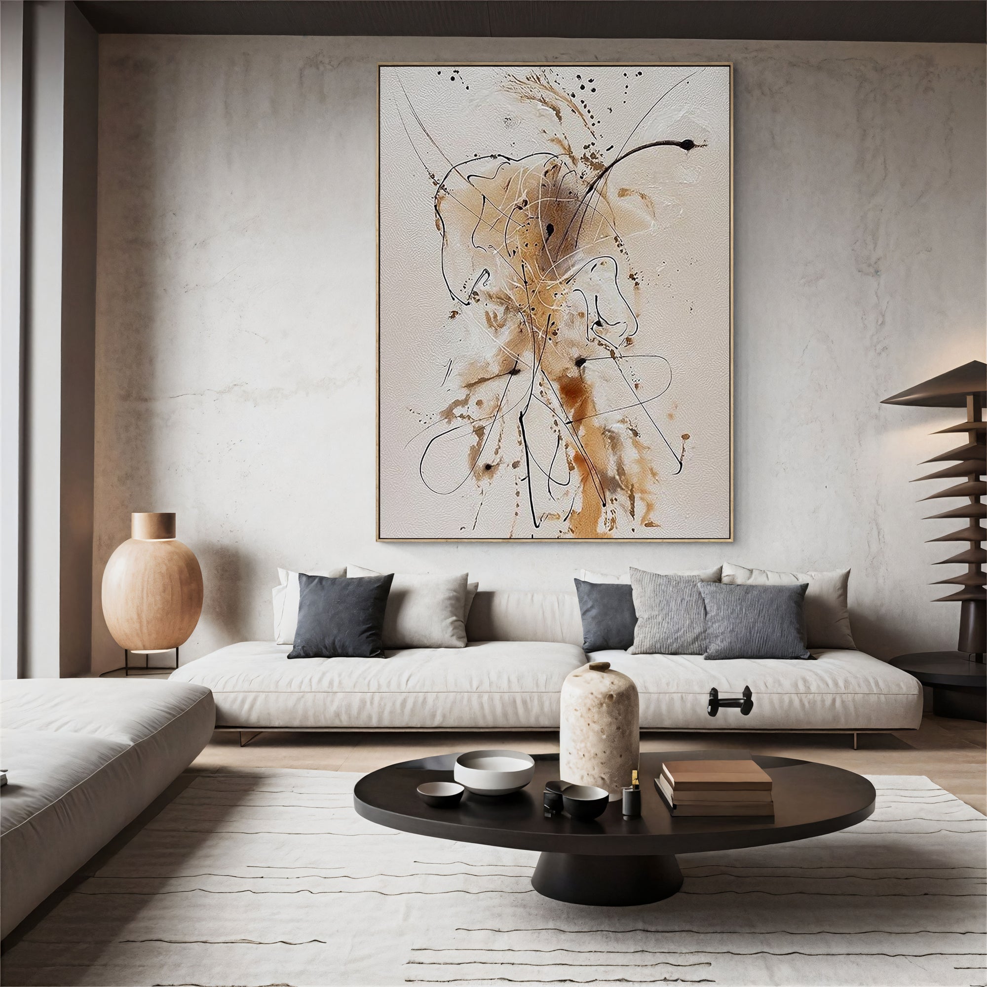 Textured Fluid Lines | Earthy Hues