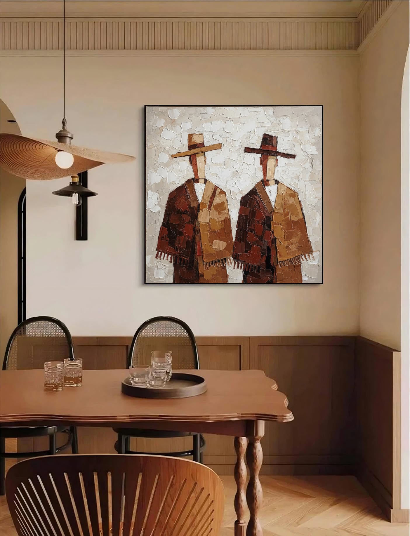 Textured Cloaked Duo | Earthy Hues