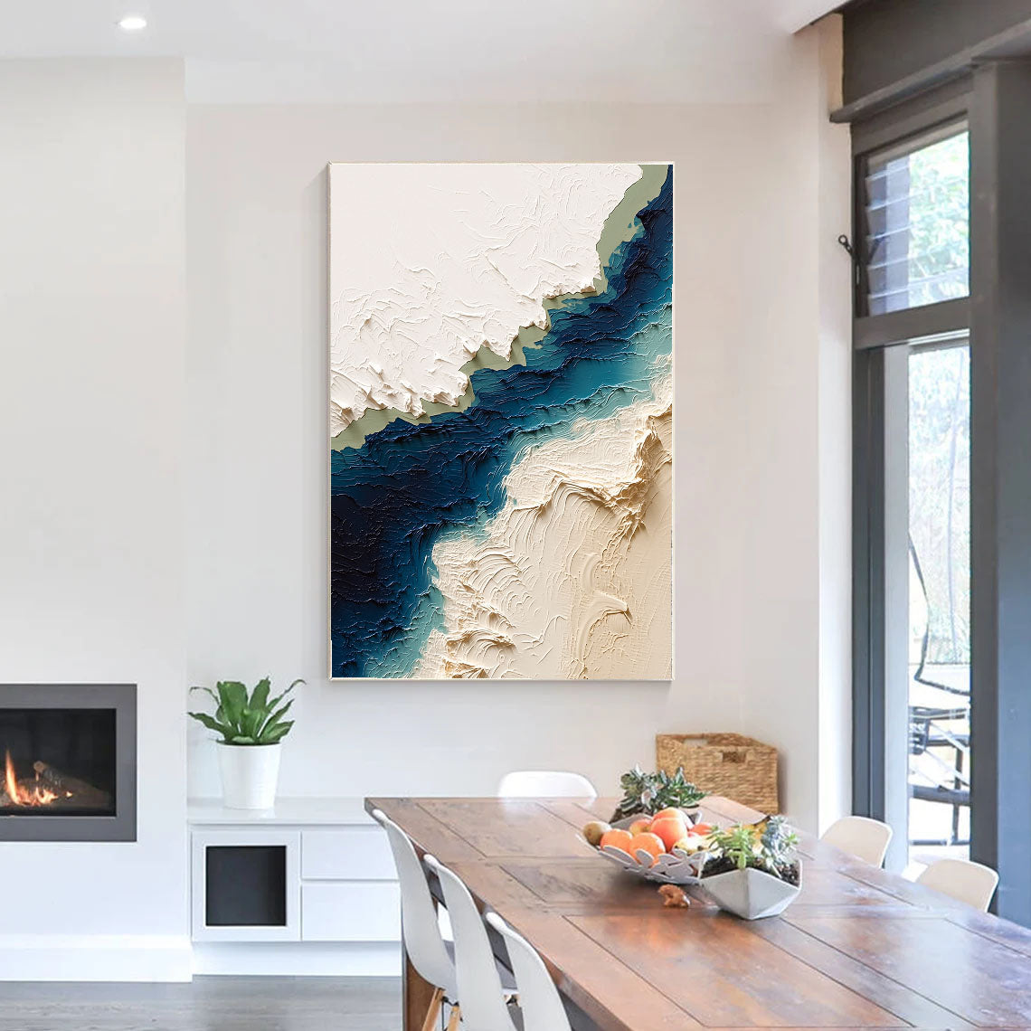Textured Coastal Strata | Blue Ivory