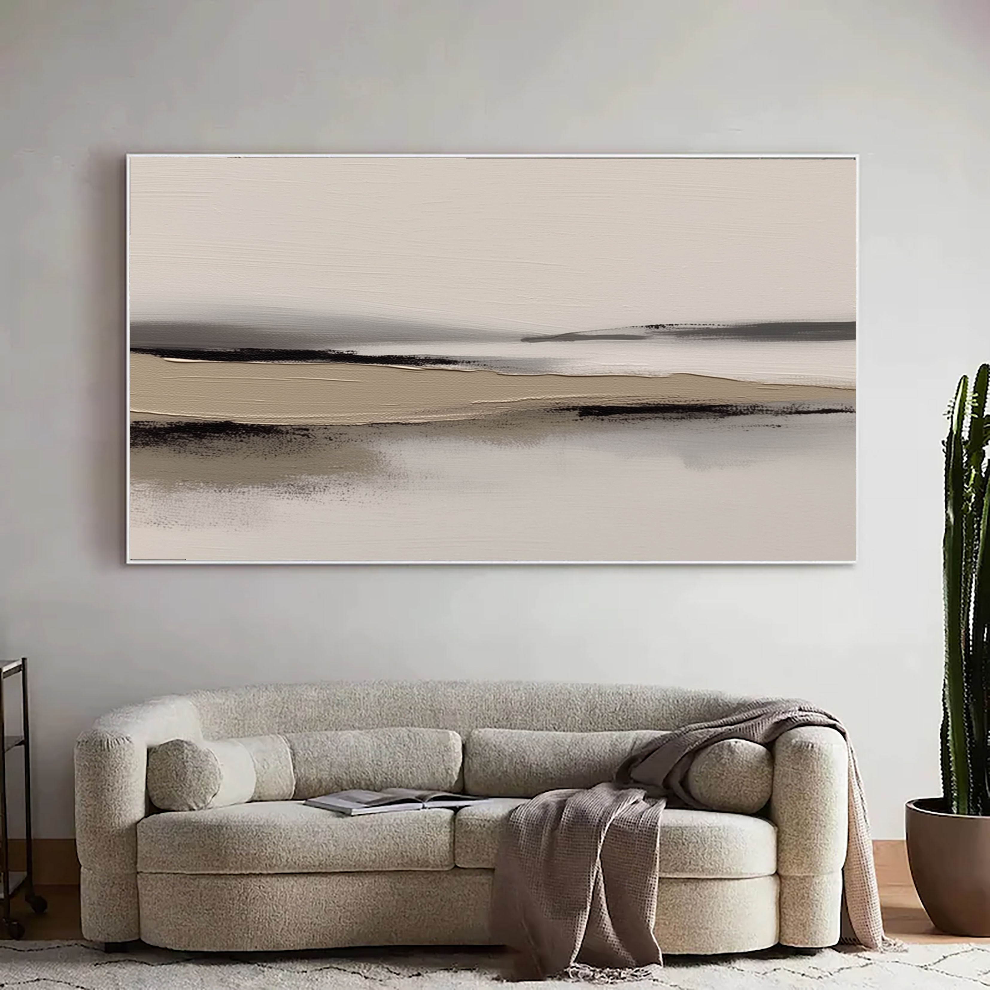 Strukturierter Minimal Horizon | Beige Schwarz