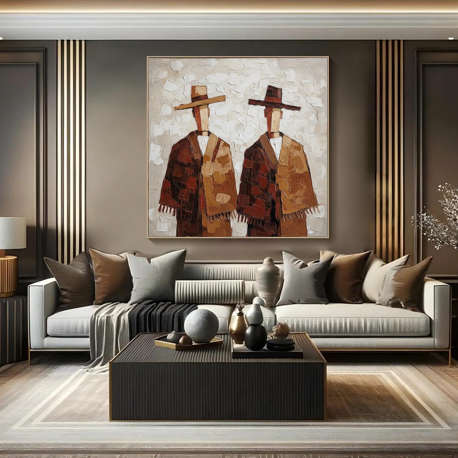 Textured Cloaked Duo | Earthy Hues