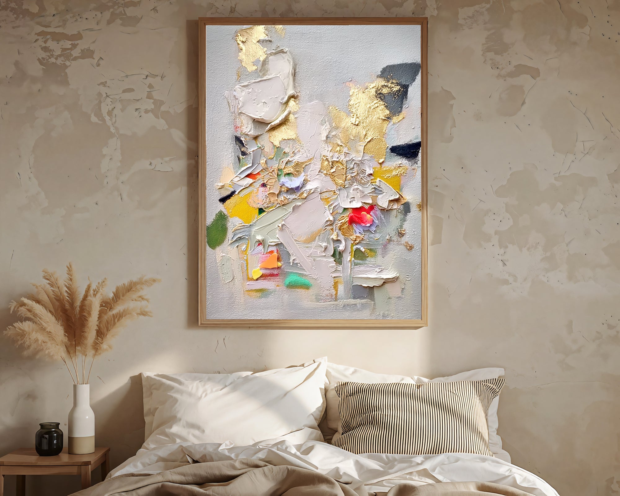 Textured Gilded Opulence | Vibrant Swirls