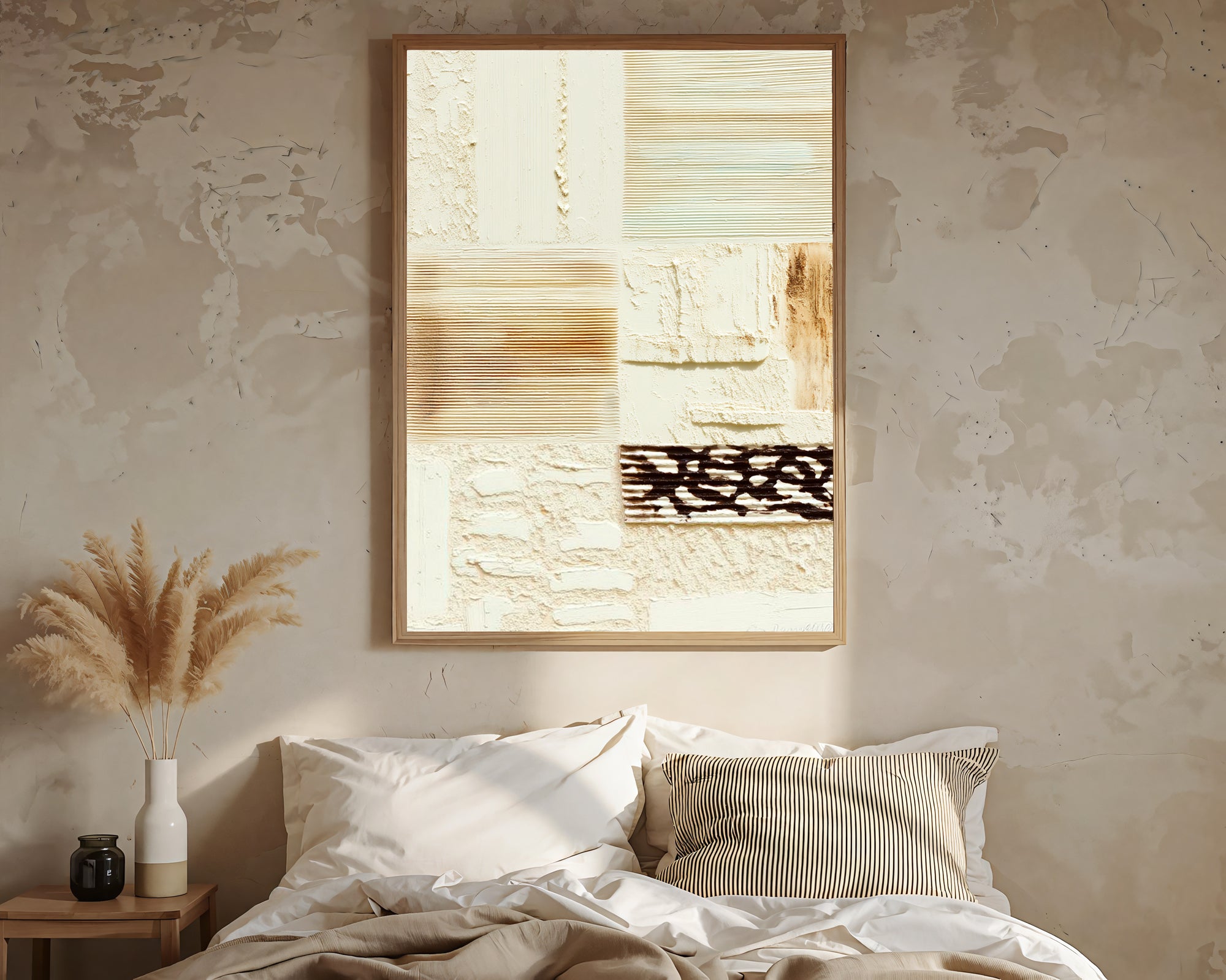 Imbricated Alabaster Segments | Umber Intarsias