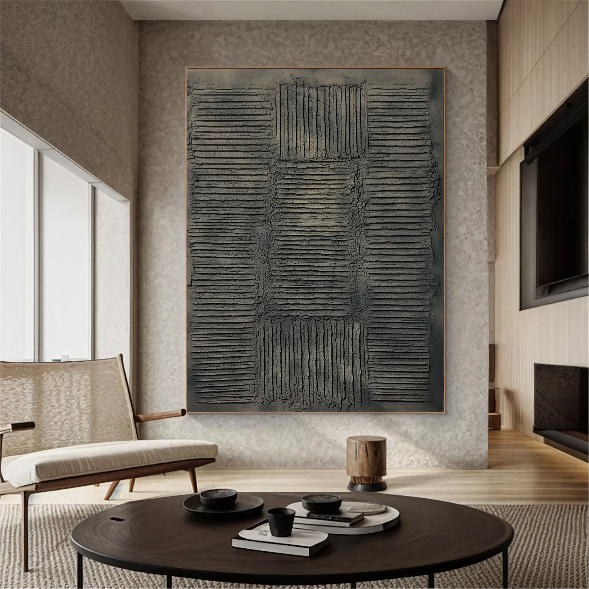 Textured Charcoal Depth | Gray Layers