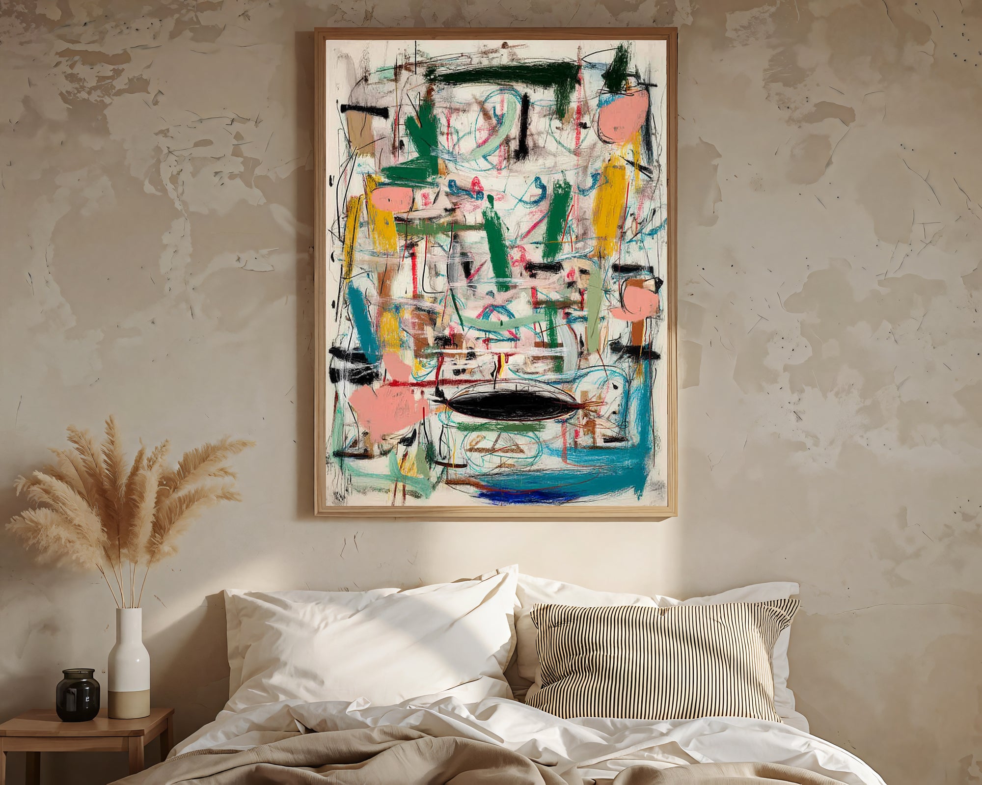 Textured Dynamic Abstraction | Colorful Accents