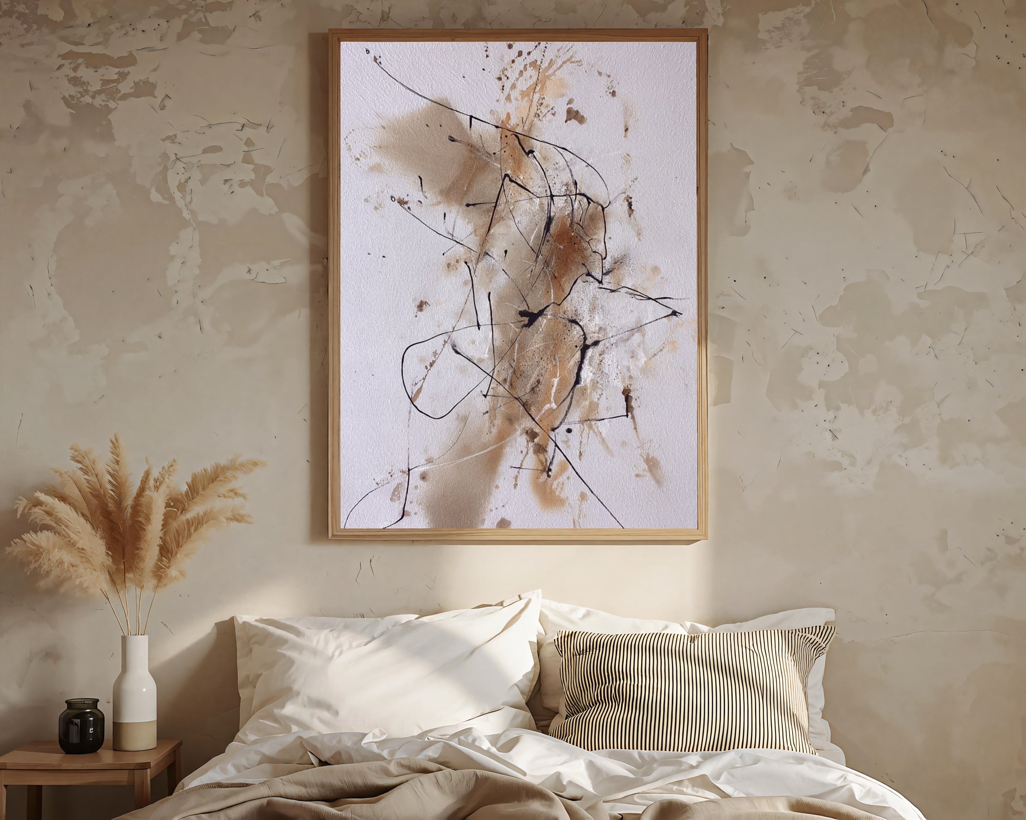Textured Abstract Allure | Warm Strokes