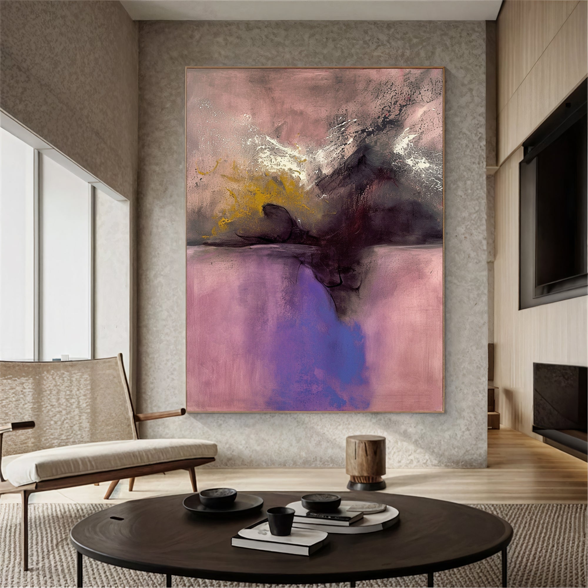 Textured Rose Opulence | Pink Purple