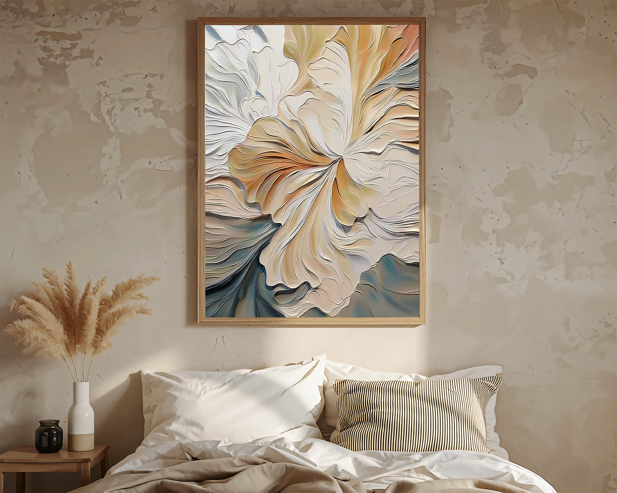 Textured Floral Luminance | Cream Petals