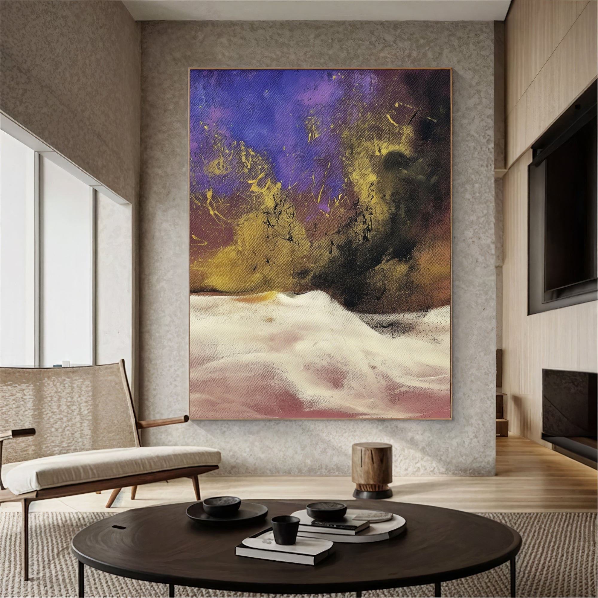 Textured Purple Vitality | Gold Accents