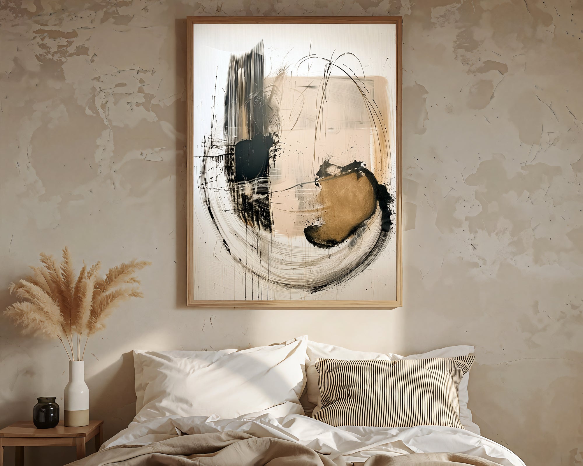 Textured Gilded Strokes | Neutral Hues