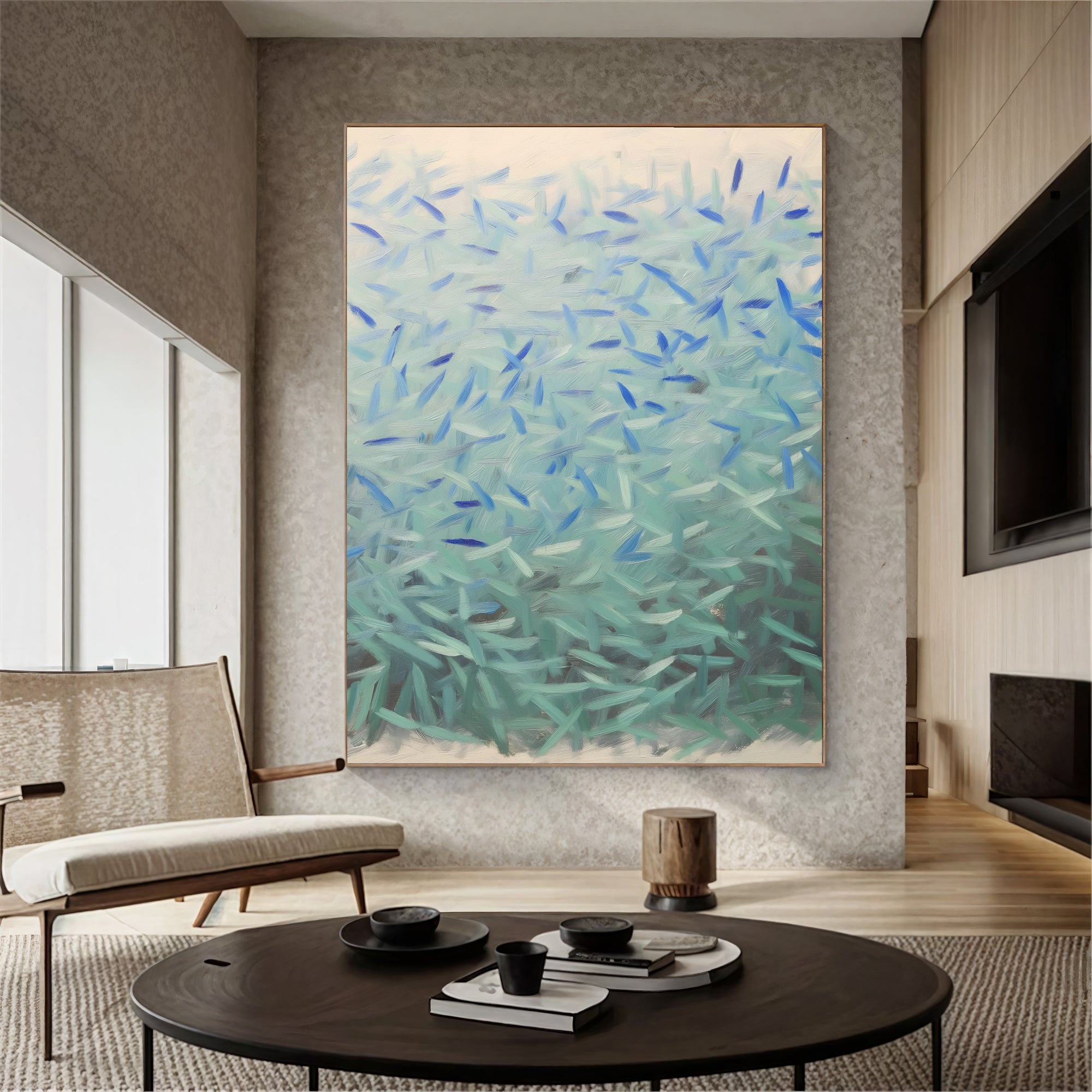 Textured Aquamarine Opulence | Blue Teal