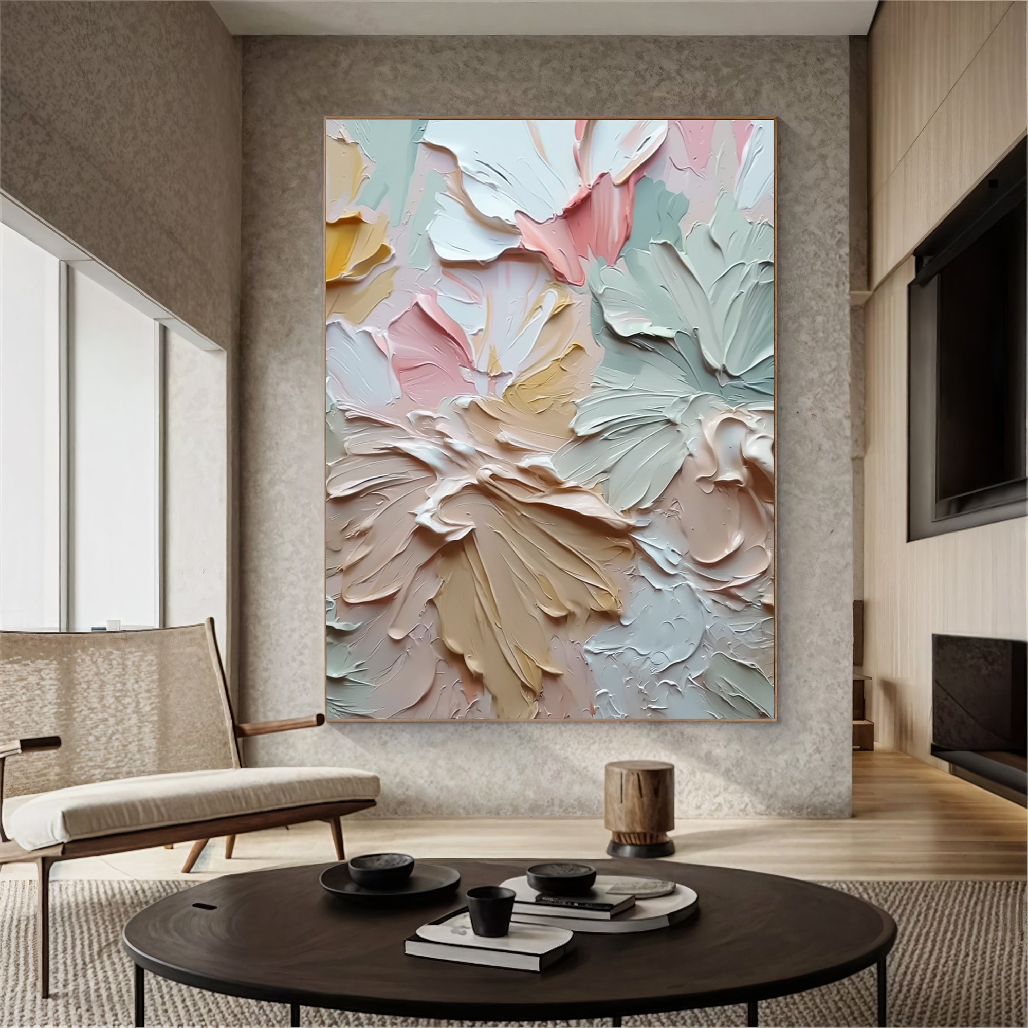 Textured Floral Pastels | Blush Mint