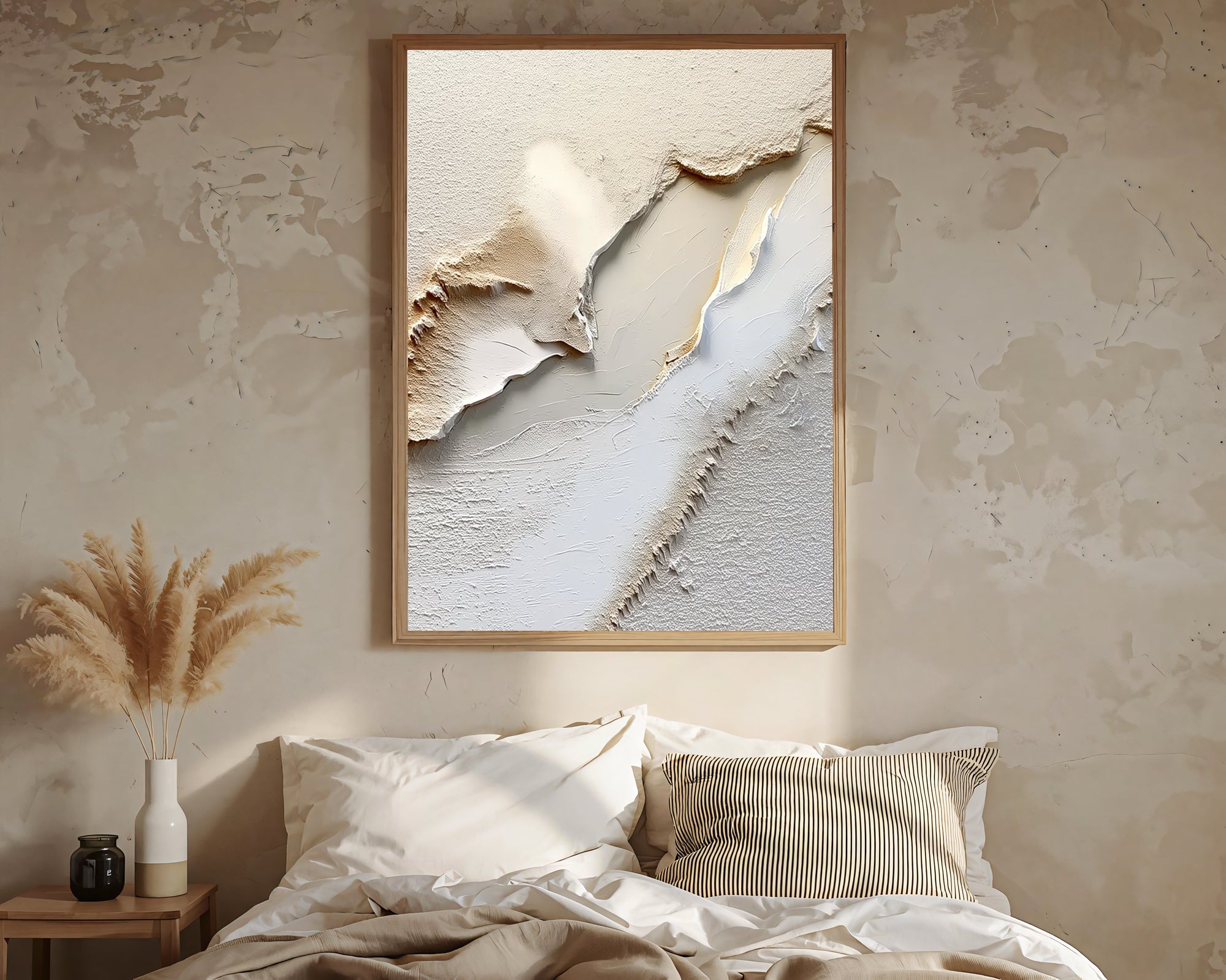 Textured Cream Undulation | Gilded Edges