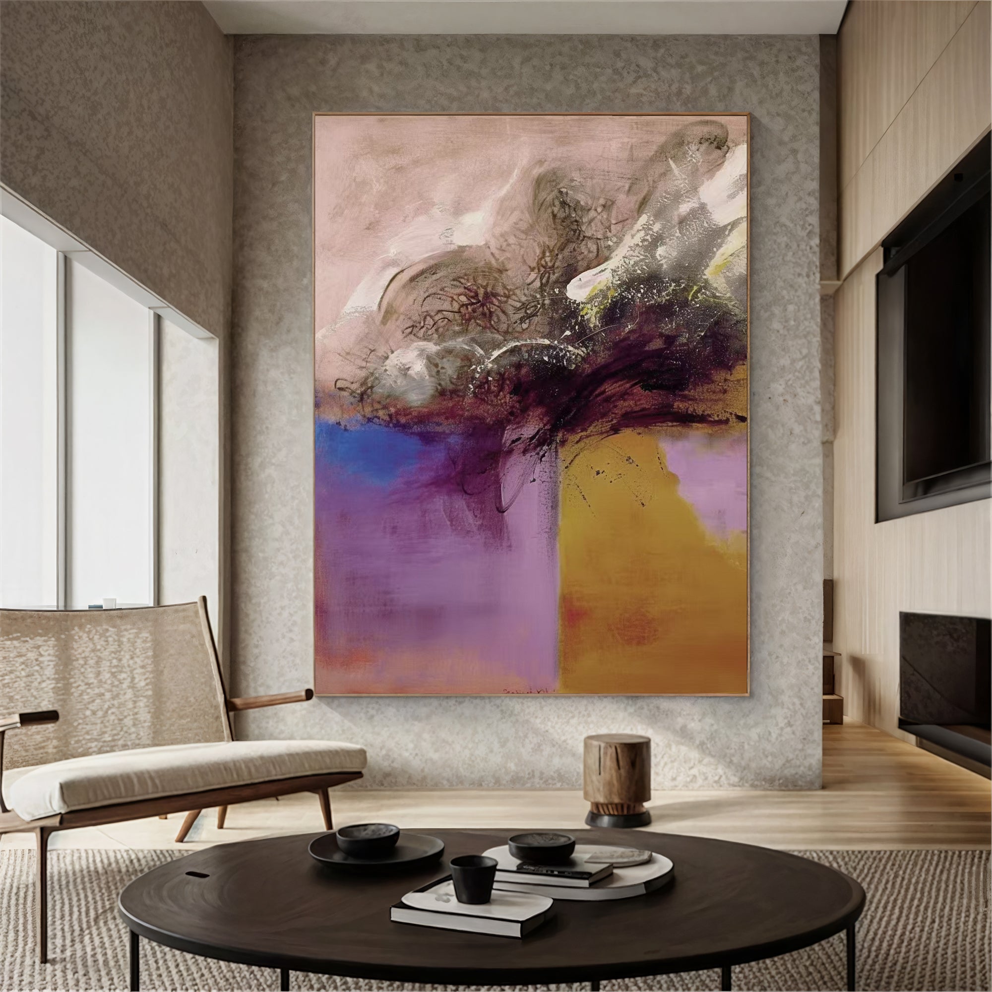 Textured Colorful Abstraction | Violet Hues