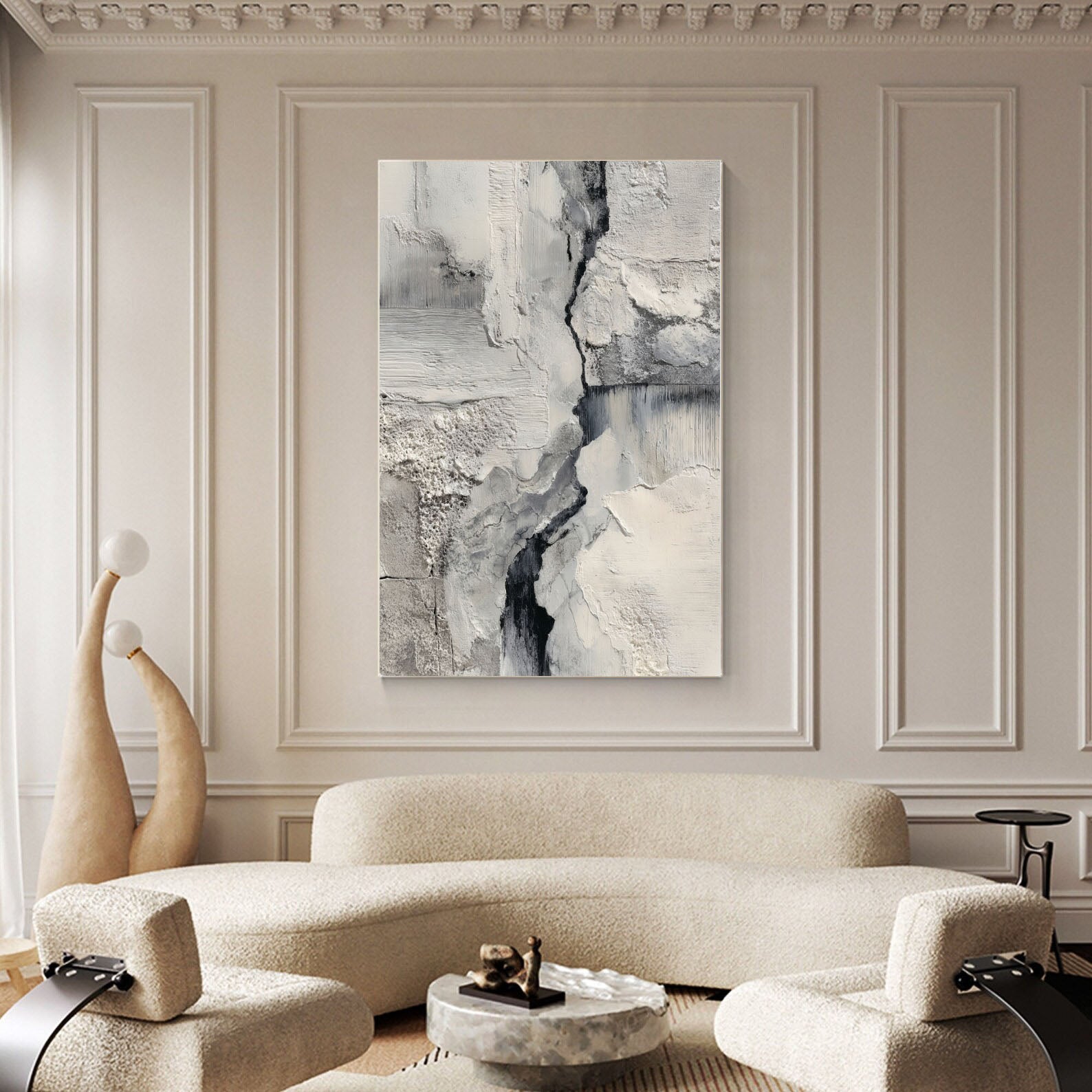 Textured Monochrome Art | Dramatic Depth