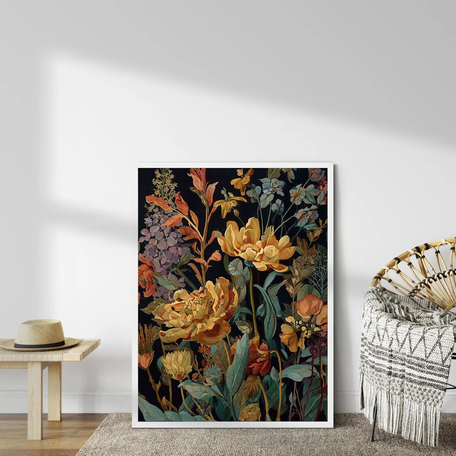 Textured Floral Art | Rich Depth