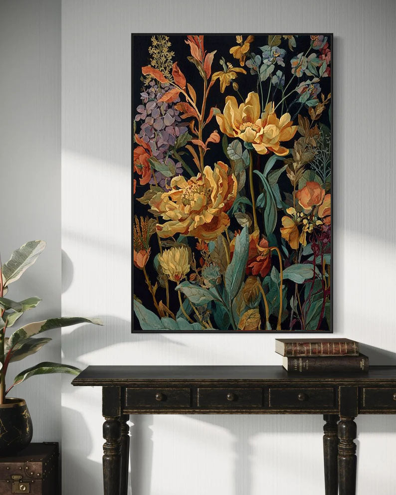 Textured Floral Art | Rich Depth