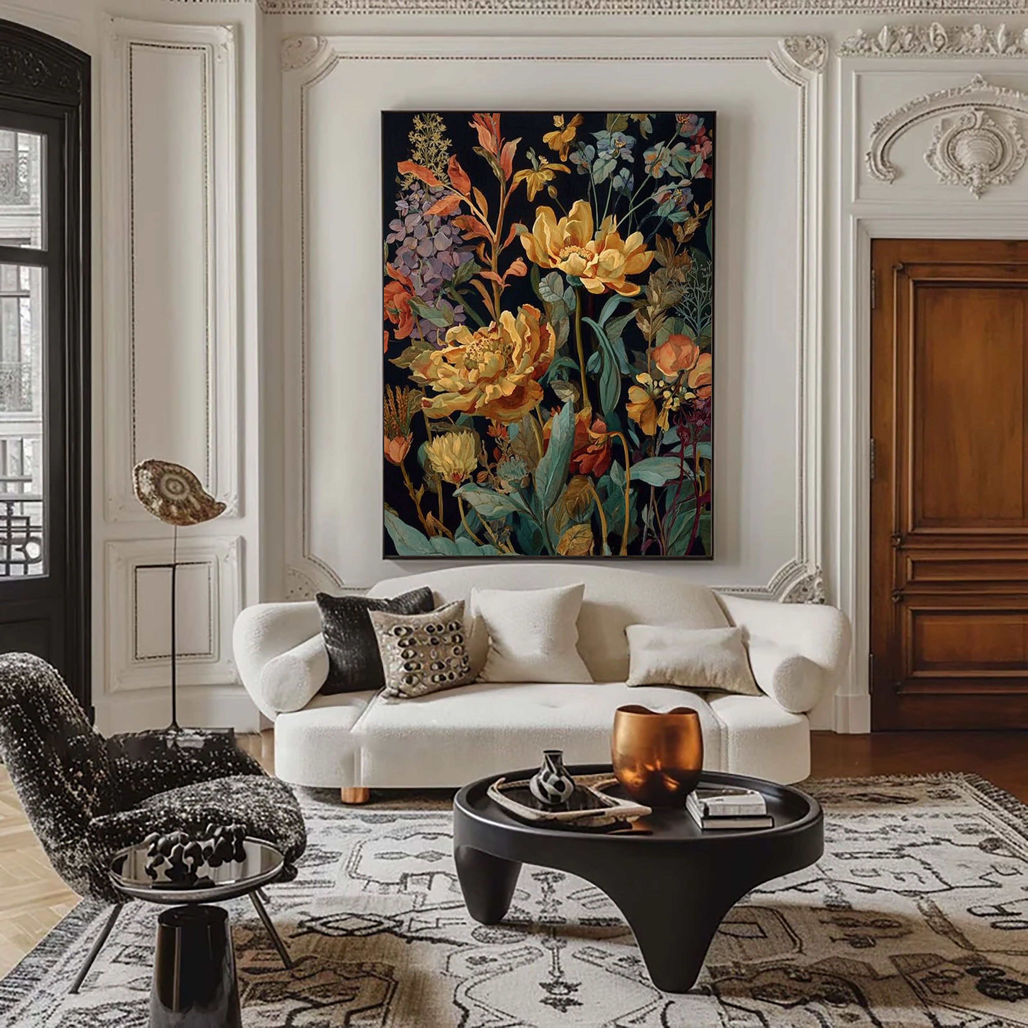 Textured Floral Art | Rich Depth