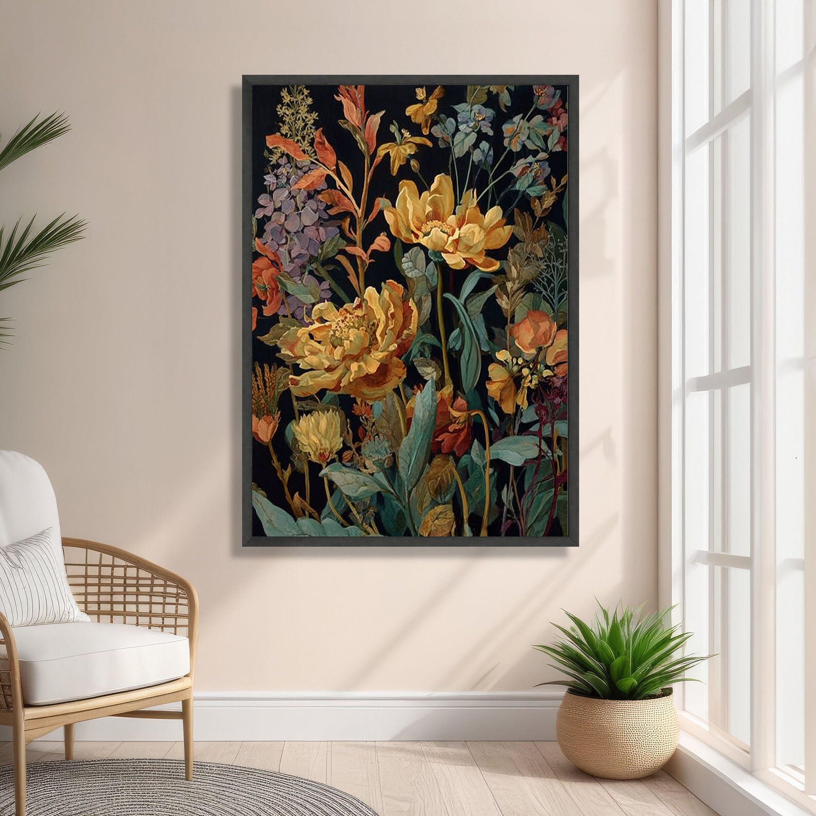 Textured Floral Art | Rich Depth