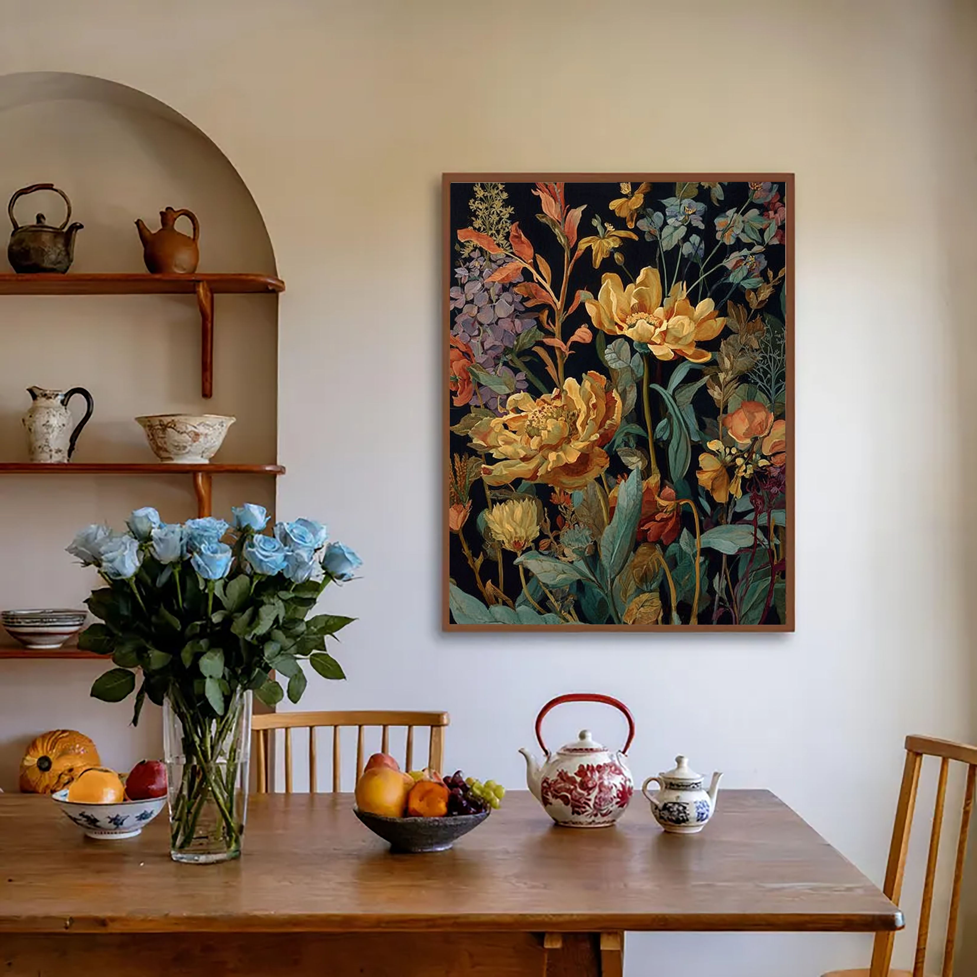 Textured Floral Art | Rich Depth