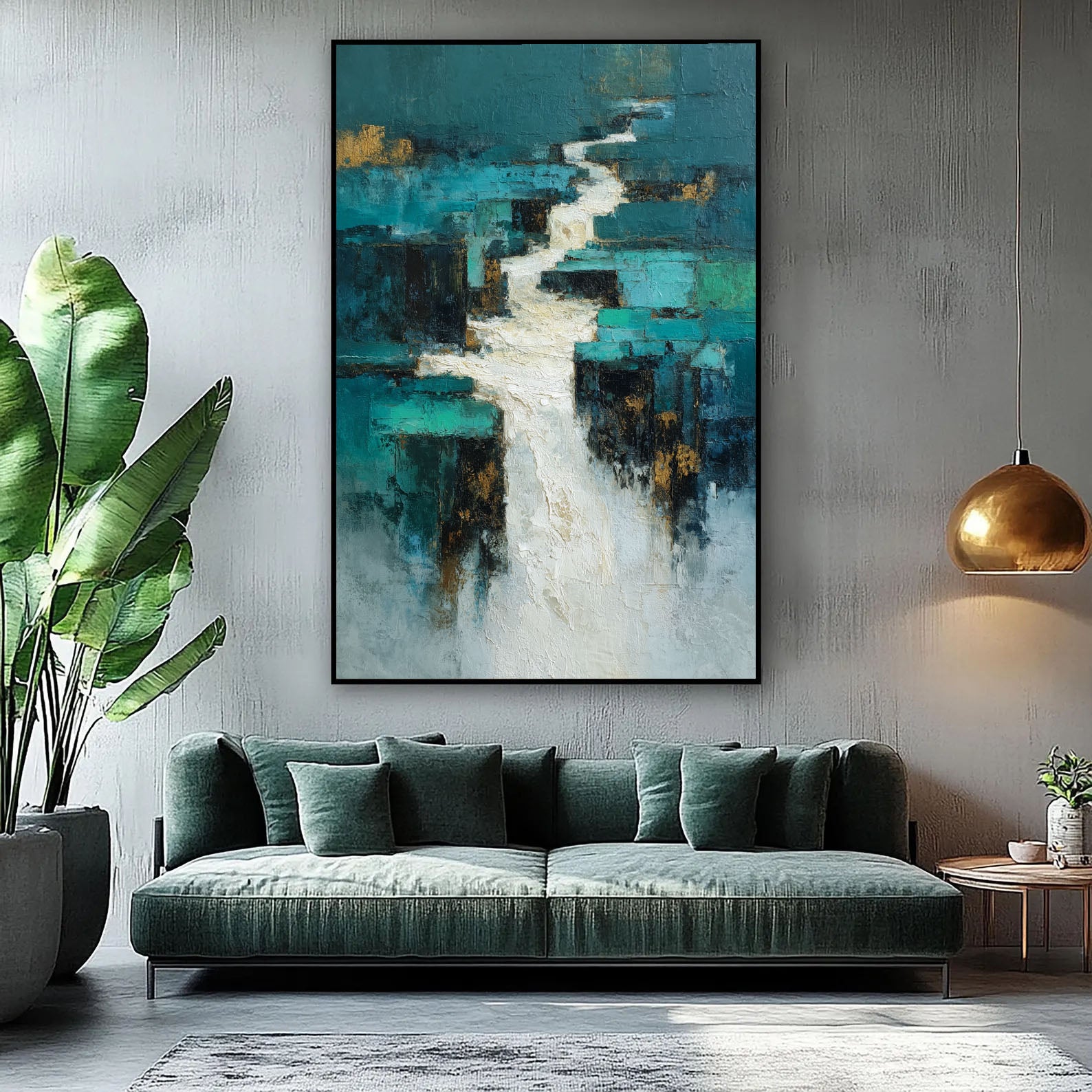 Textured Abstract Art | Azure Depth