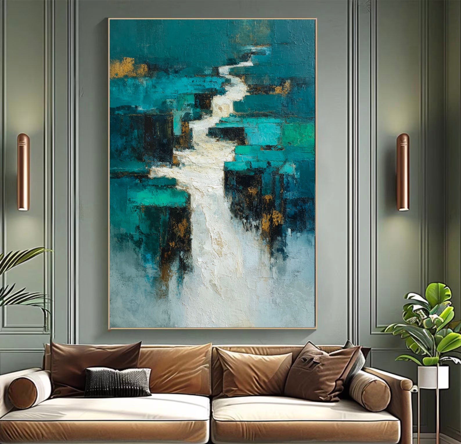 Textured Abstract Art | Azure Depth