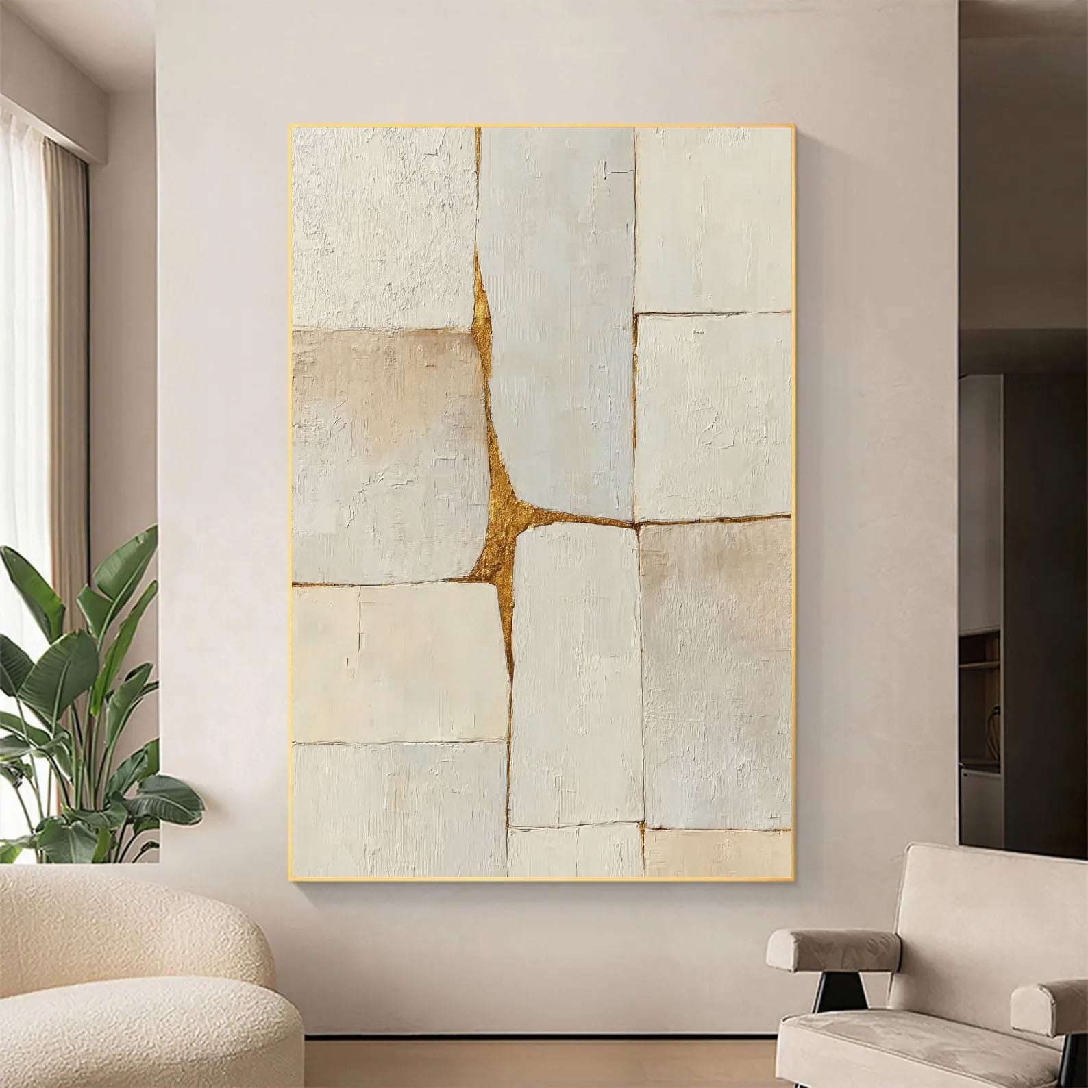 Textured Neutral Art | Gilded Depth