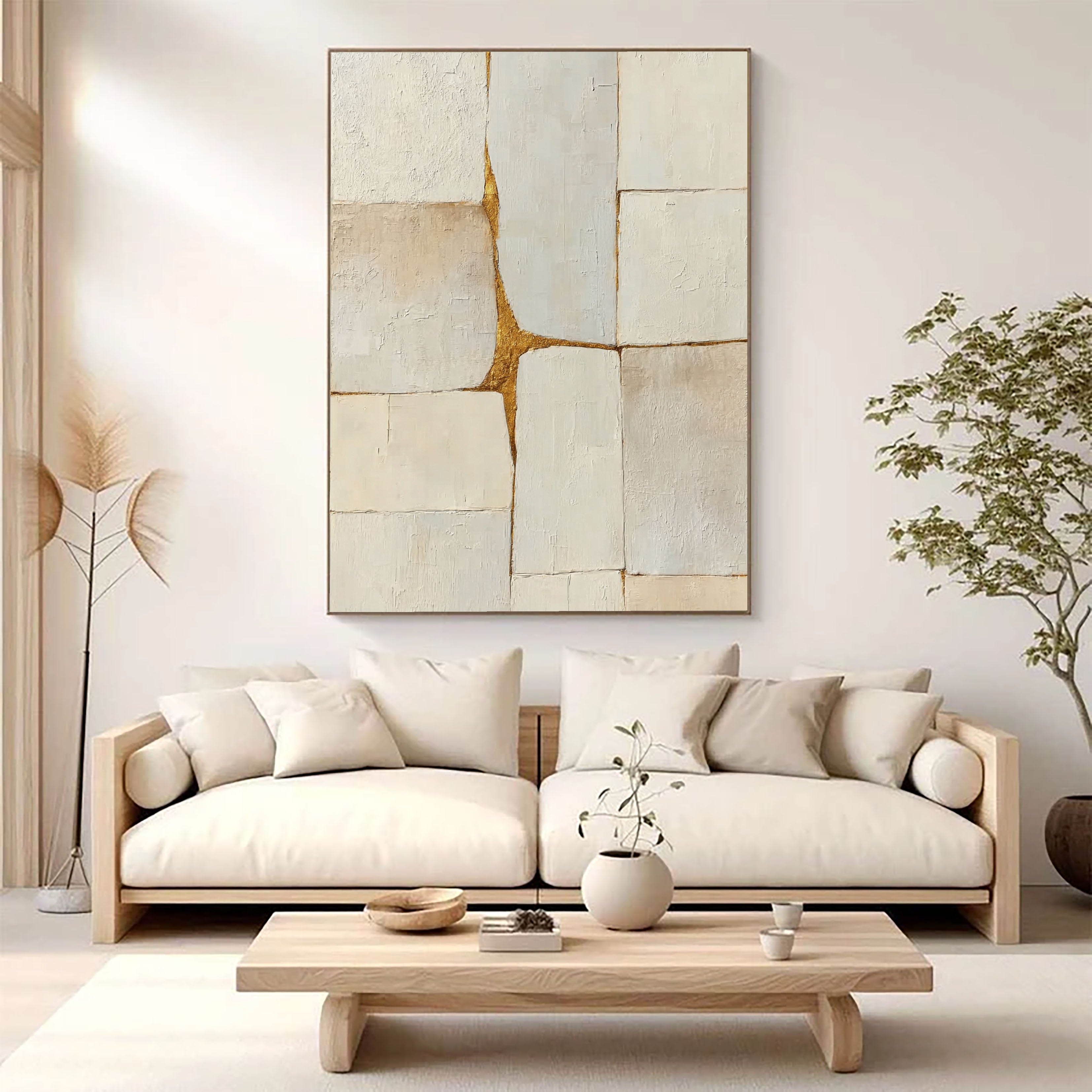 Textured Neutral Art | Gilded Depth