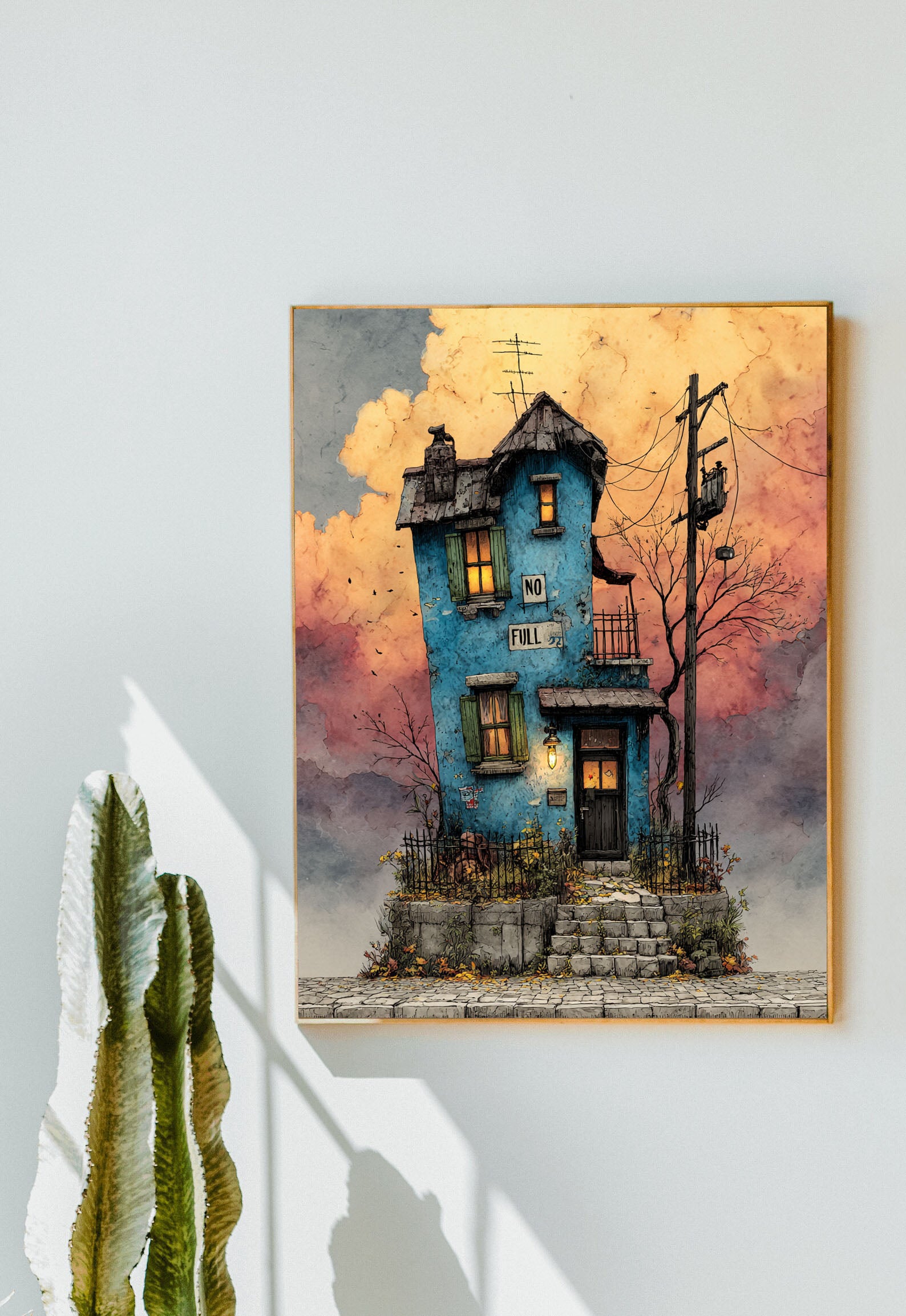 Whimsical Blue House | Nostalgic Charm