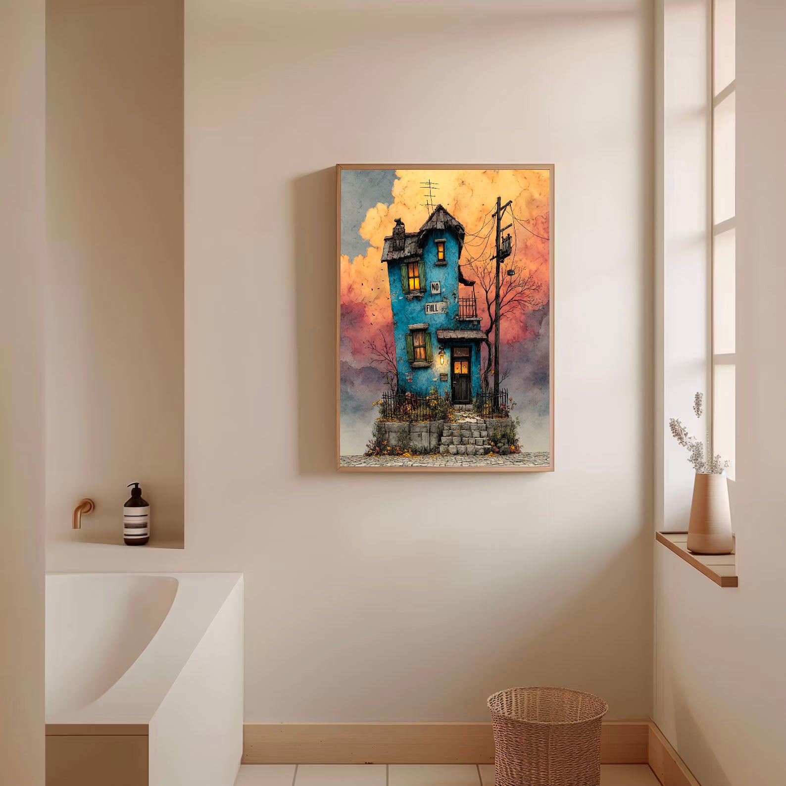 Whimsical Blue House | Nostalgic Charm