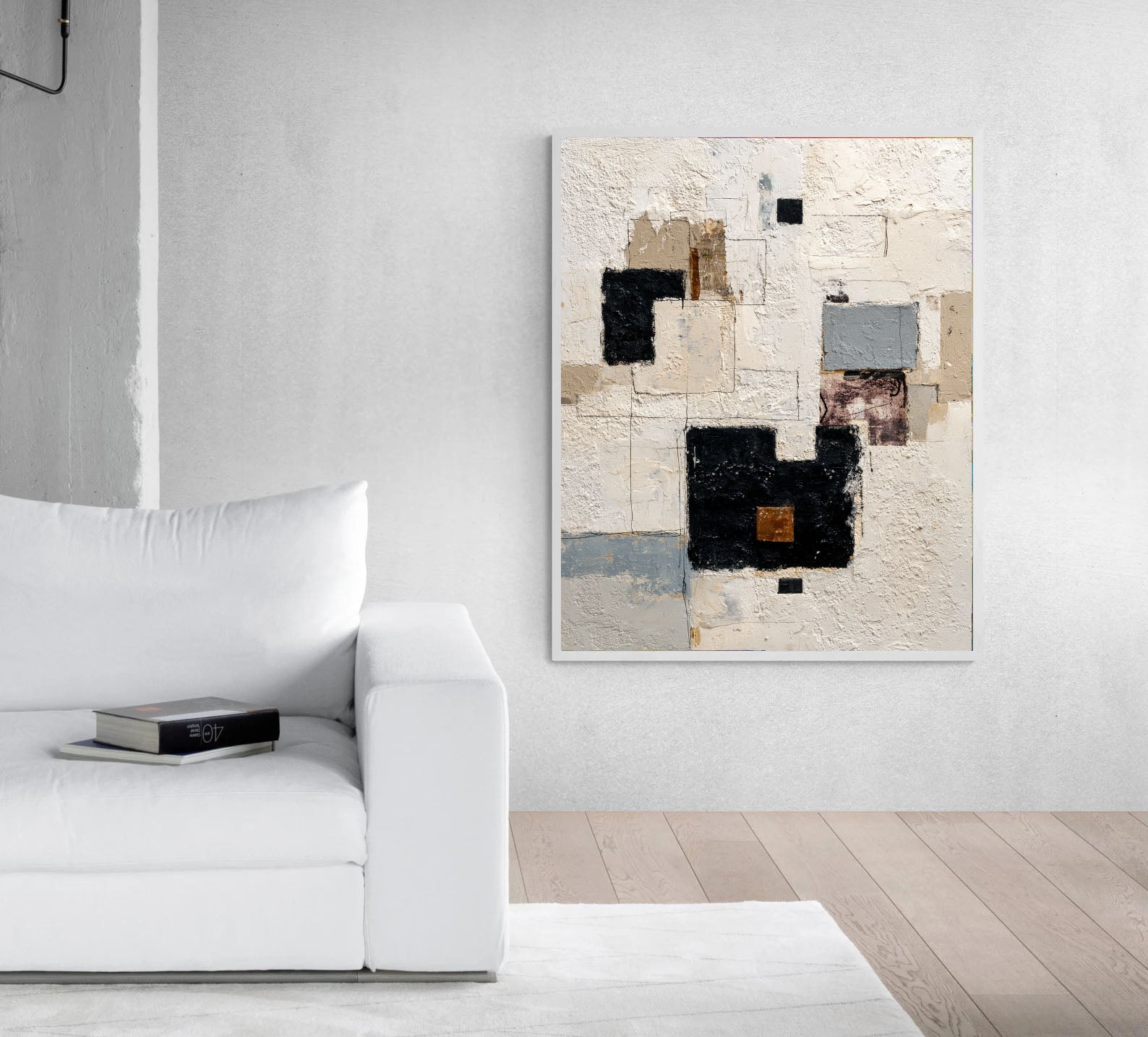 Textured Geometric Art | Neutral Depth