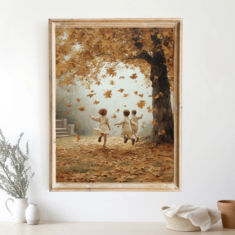 Autumn Kids Play Art | Nostalgic Warmth