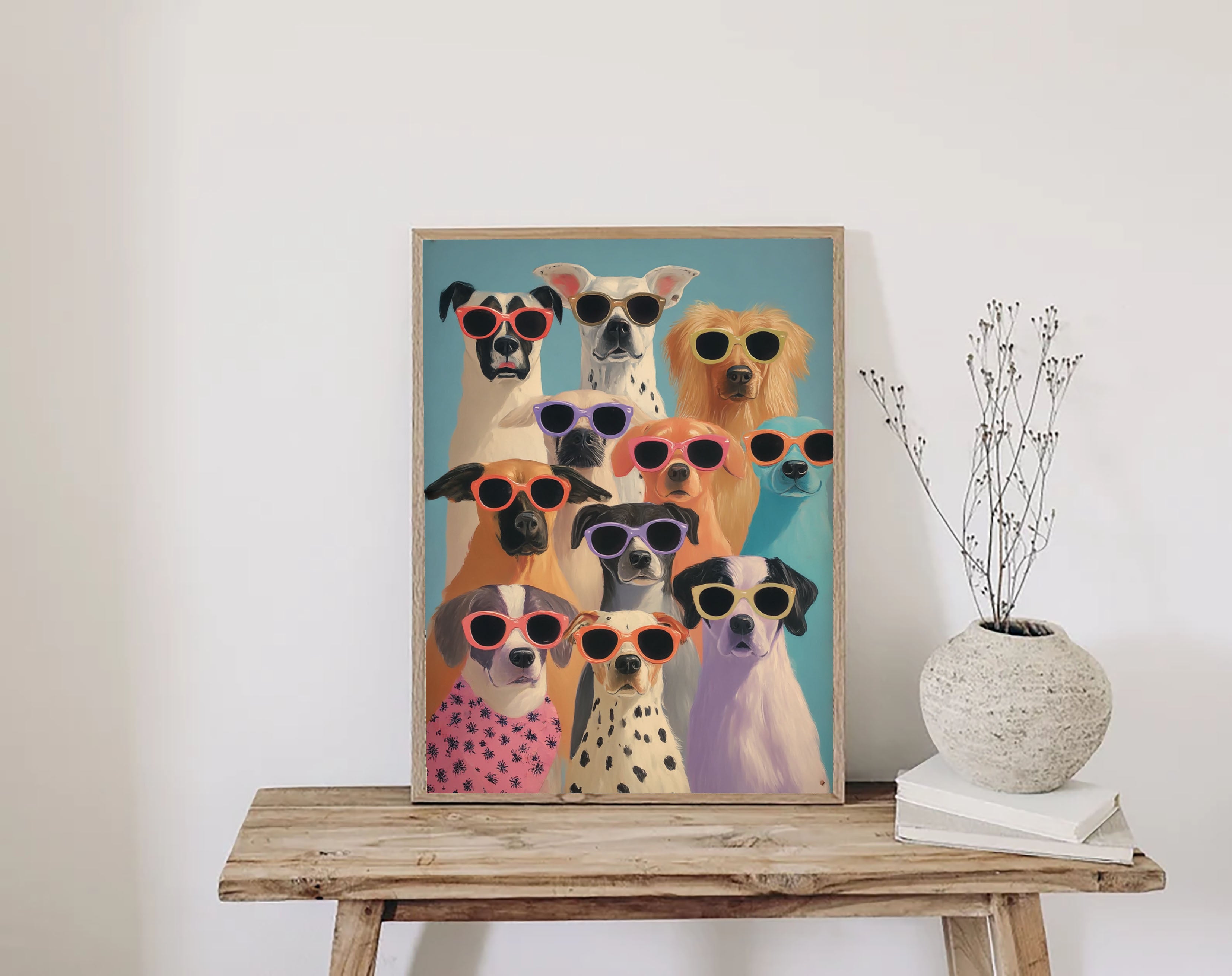 Cool Dogs Collage Art | Vibrant Charm