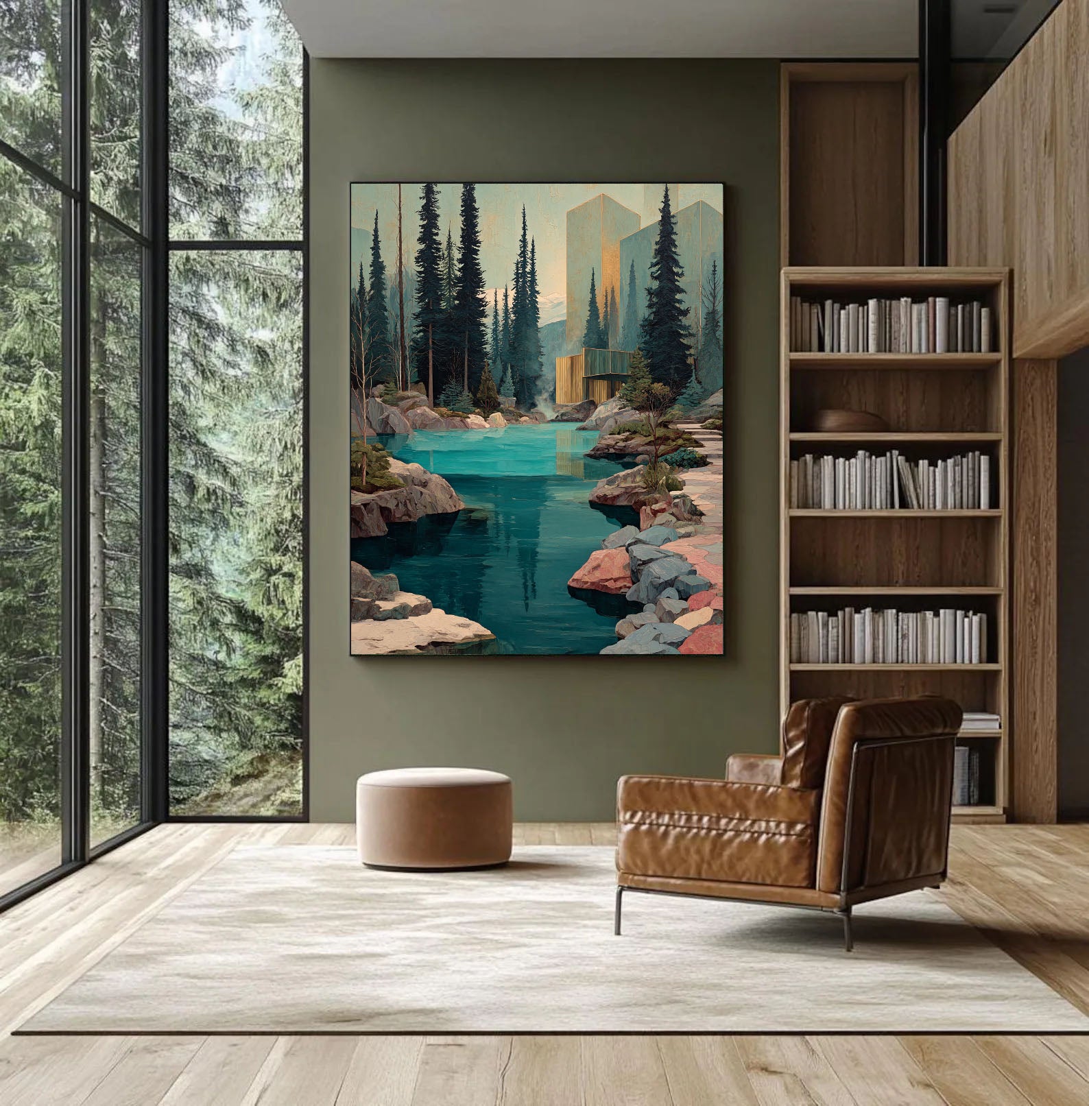 Forest Lake Retreat Art | Modern Serenity