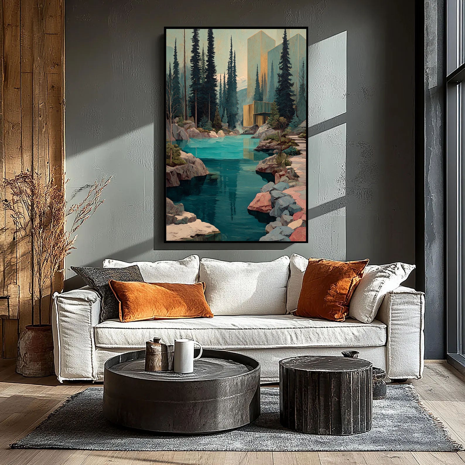 Forest Lake Retreat Art | Modern Serenity