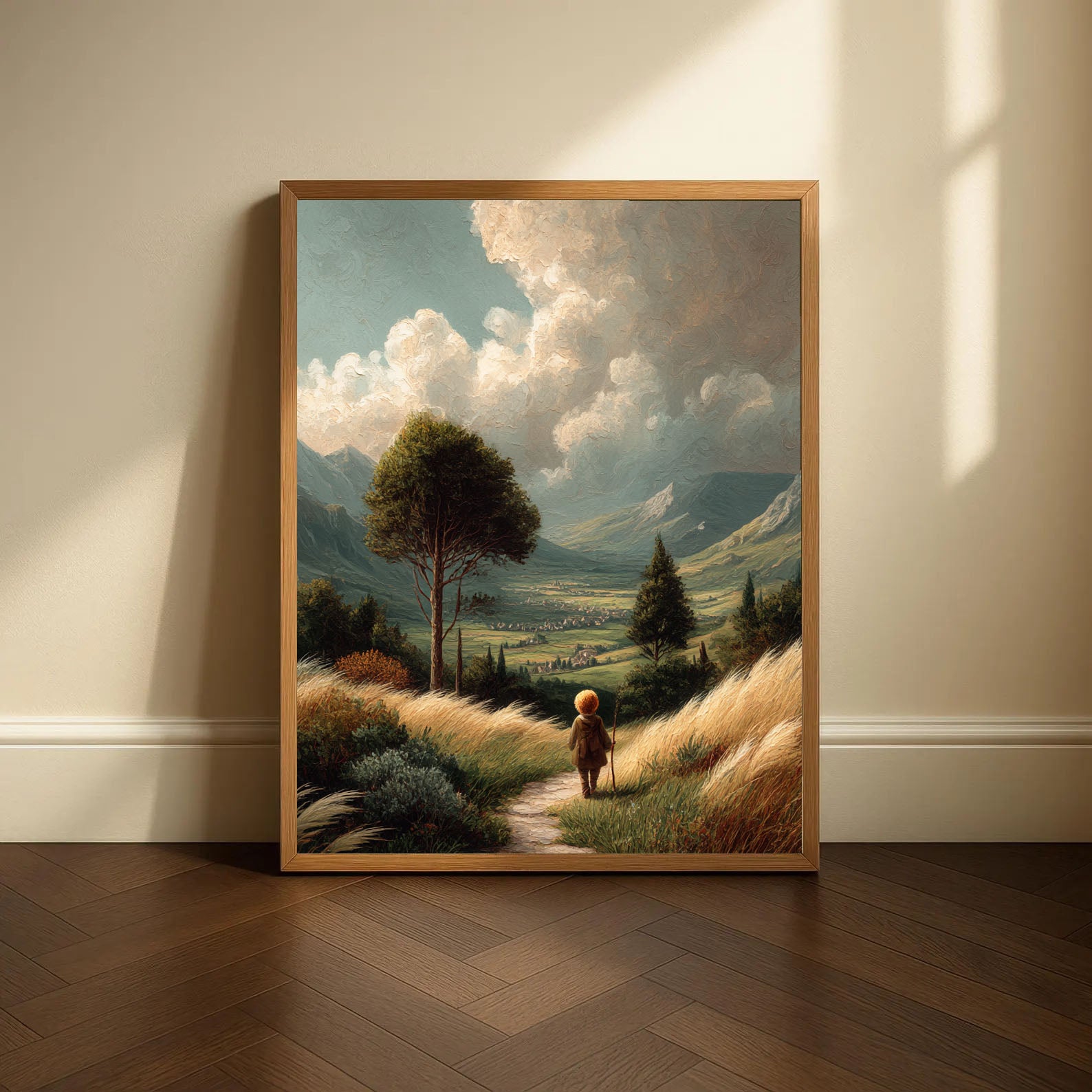 Rural Wanderer Landscape Art | Timeless Serenity