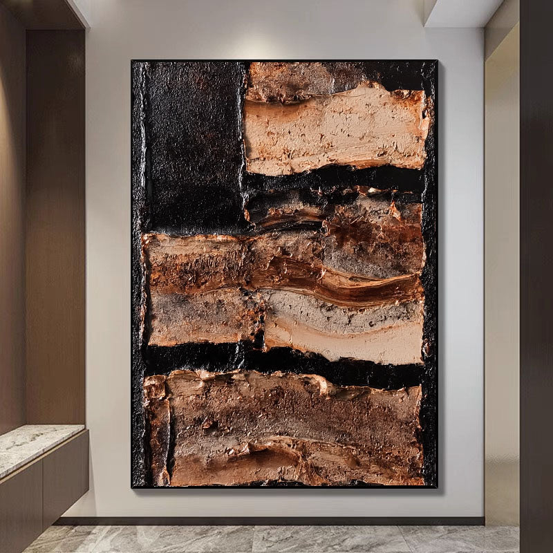 Textured Earthy Contrast | Brown Black