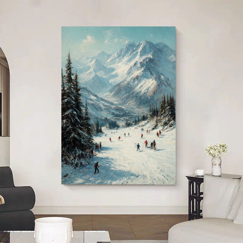Textured Alpine Skiing | Blue White