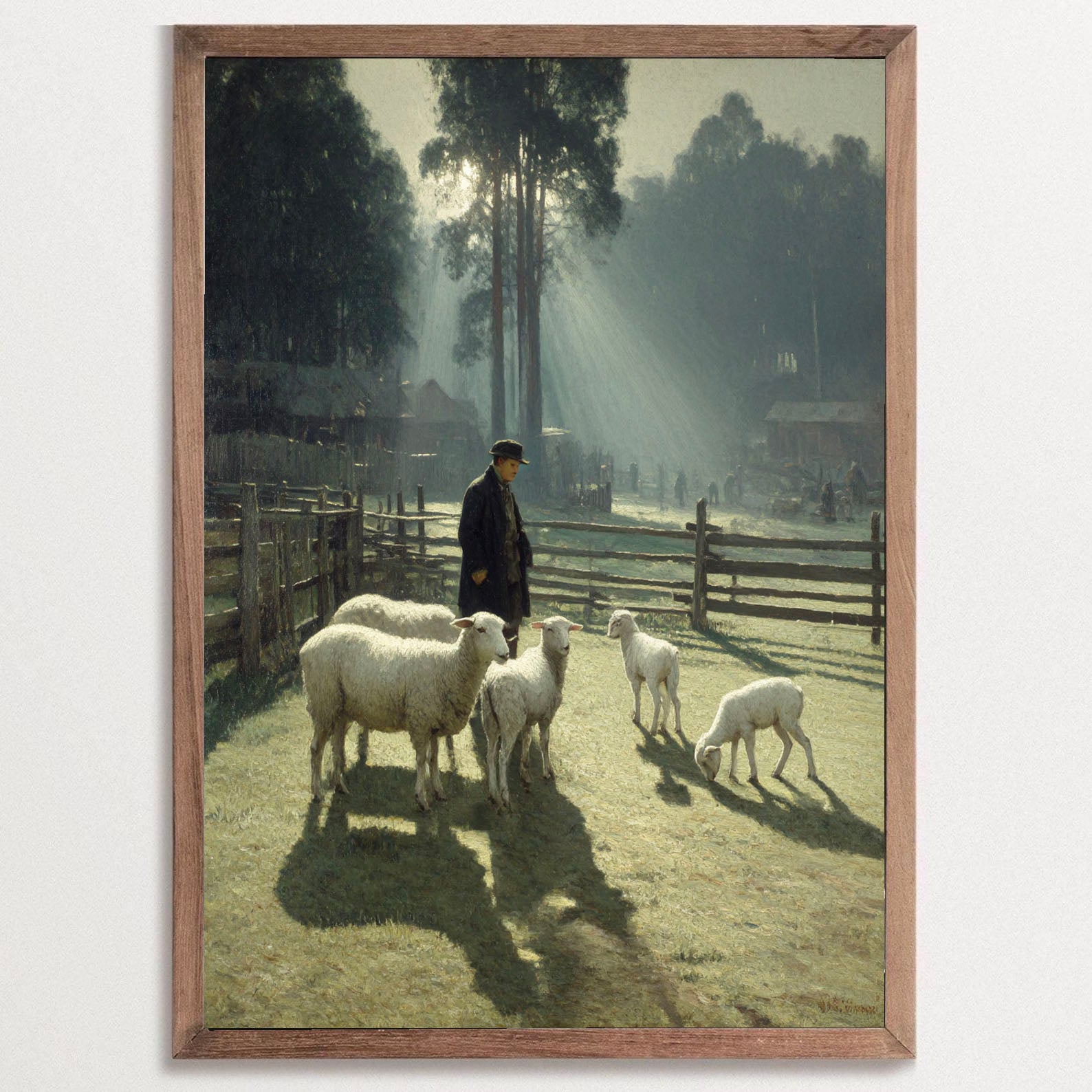 Textured Rural Serenity | Green White