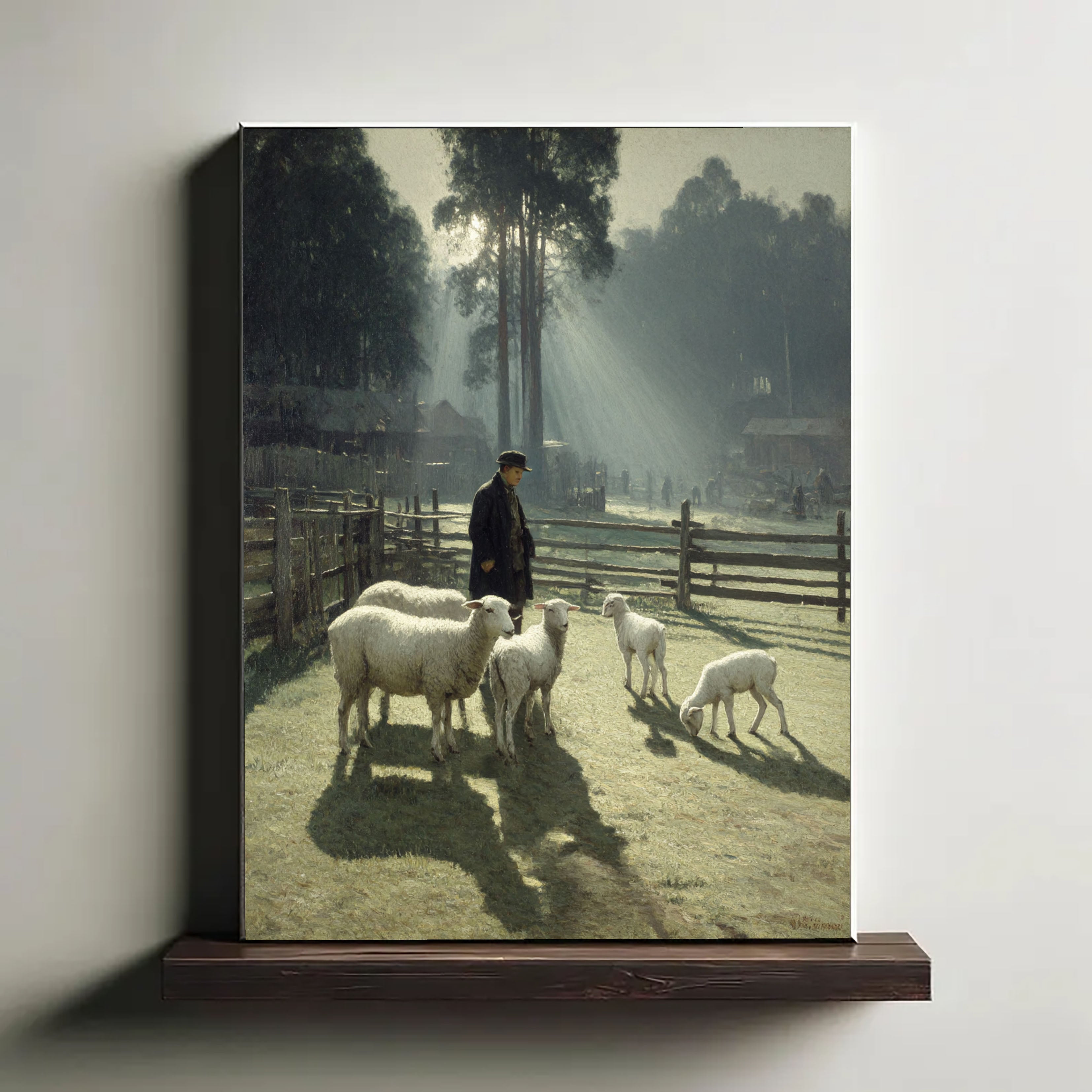 Textured Rural Serenity | Green White