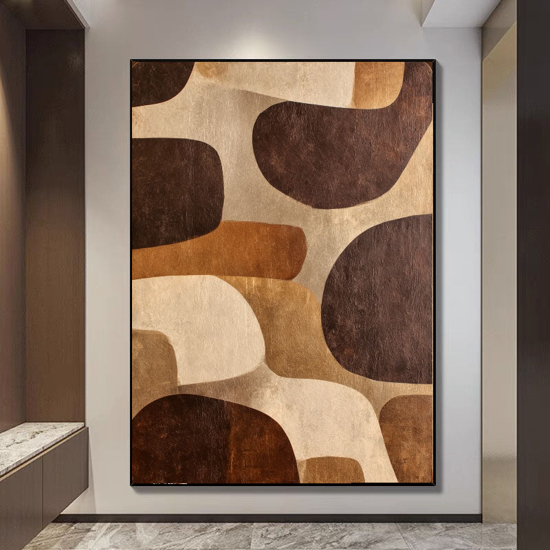 Textured Geometric Warmth | Brown Beige