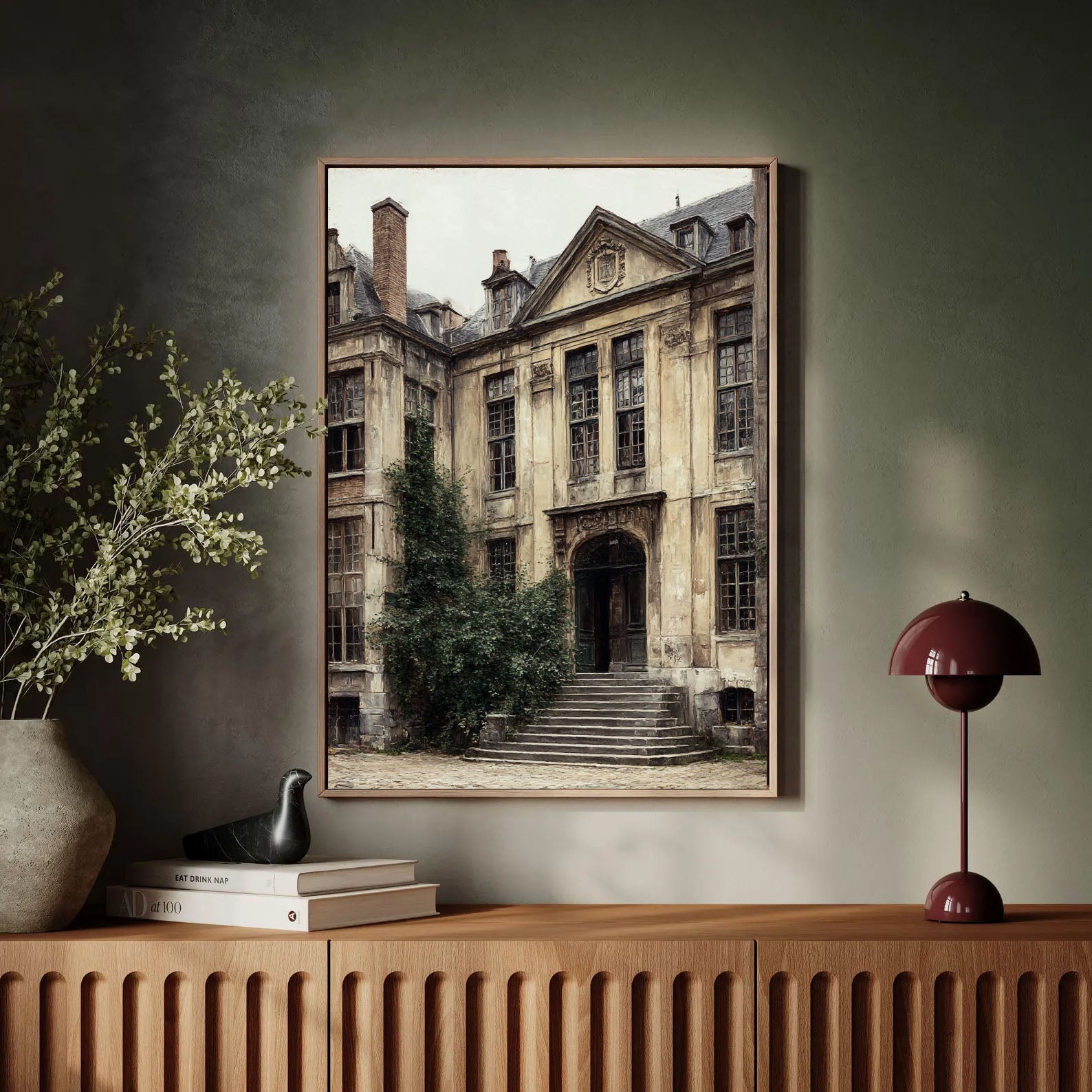 Textured Manor Elegance | Beige Gray