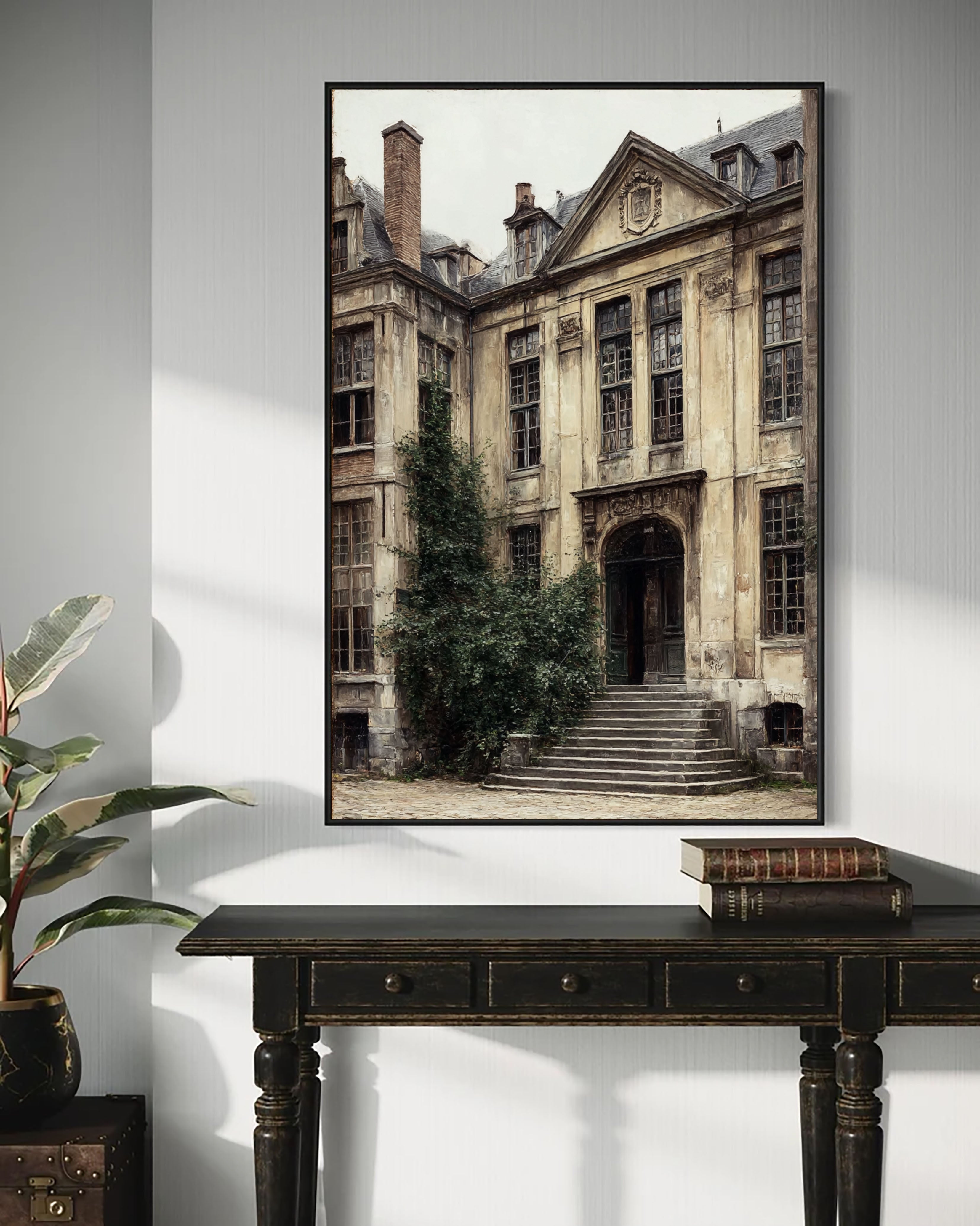 Textured Manor Elegance | Beige Gray