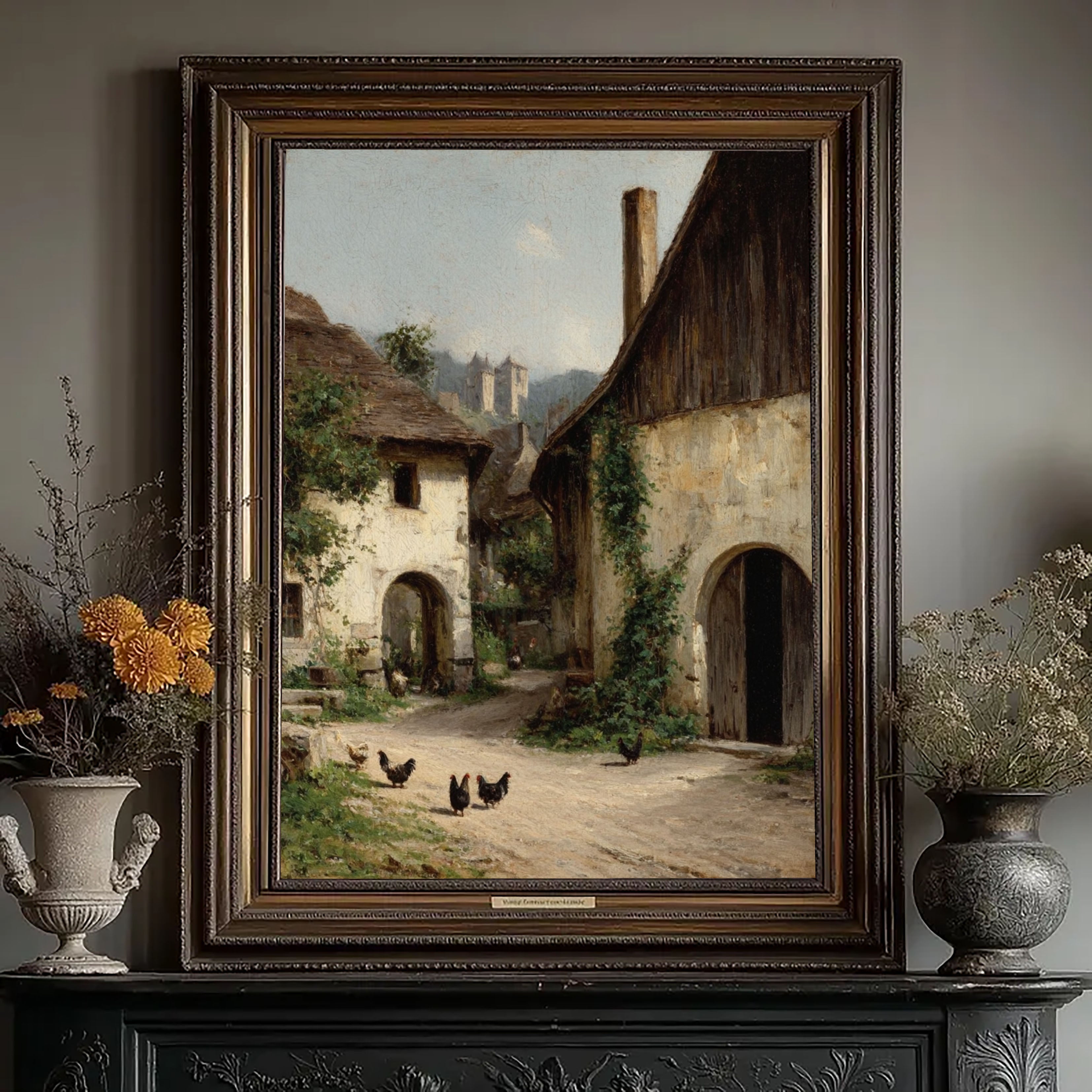 Textured Rural Charm | Beige Green