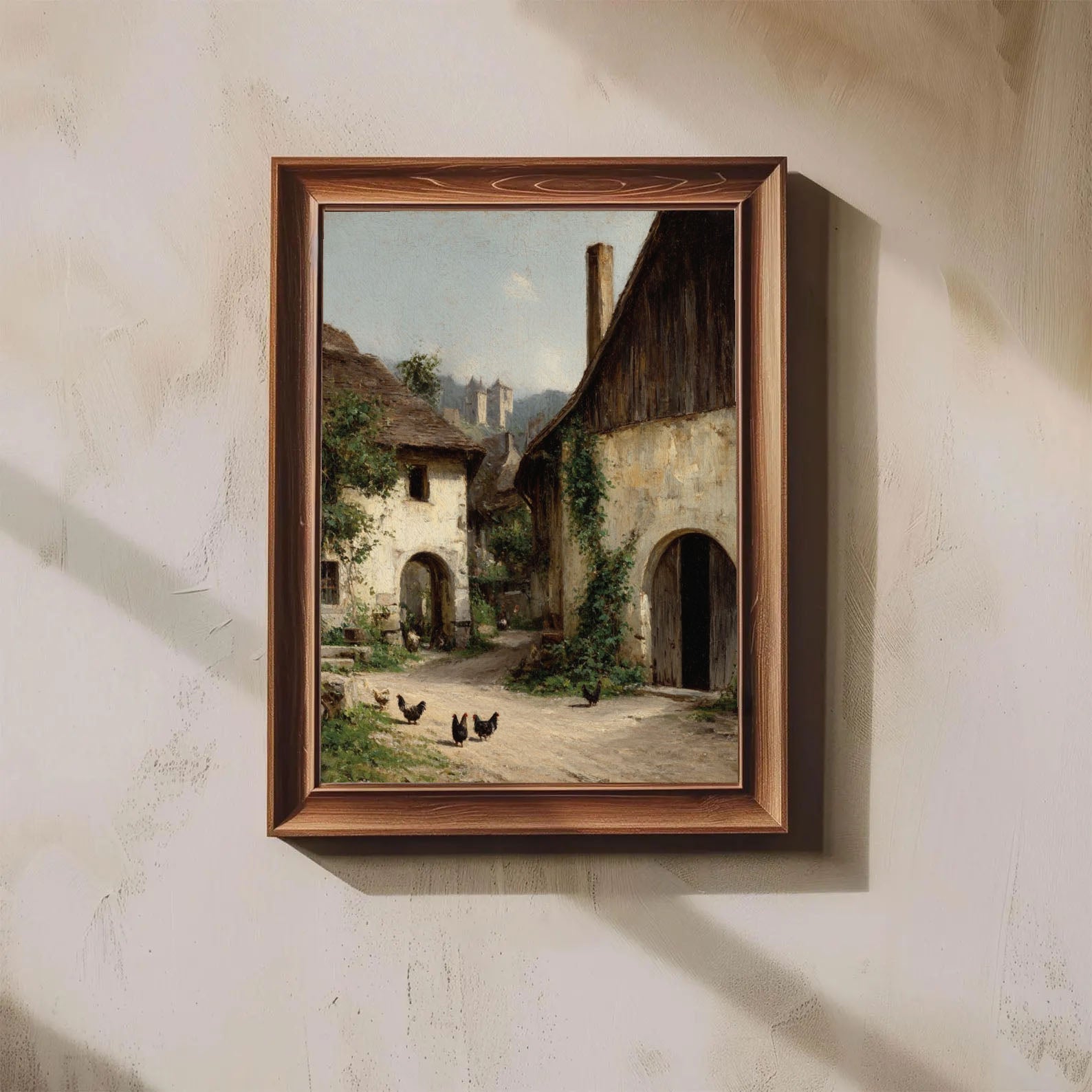 Textured Rural Charm | Beige Green