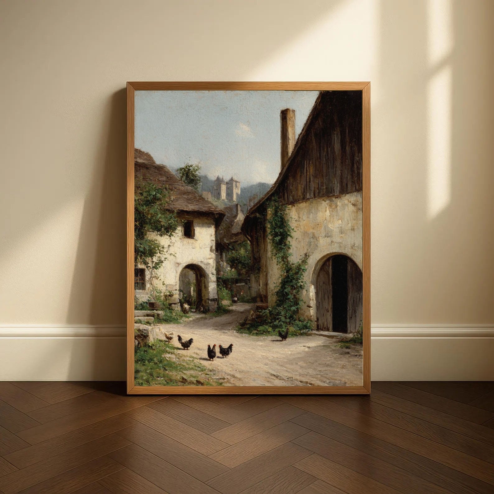 Textured Rural Charm | Beige Green