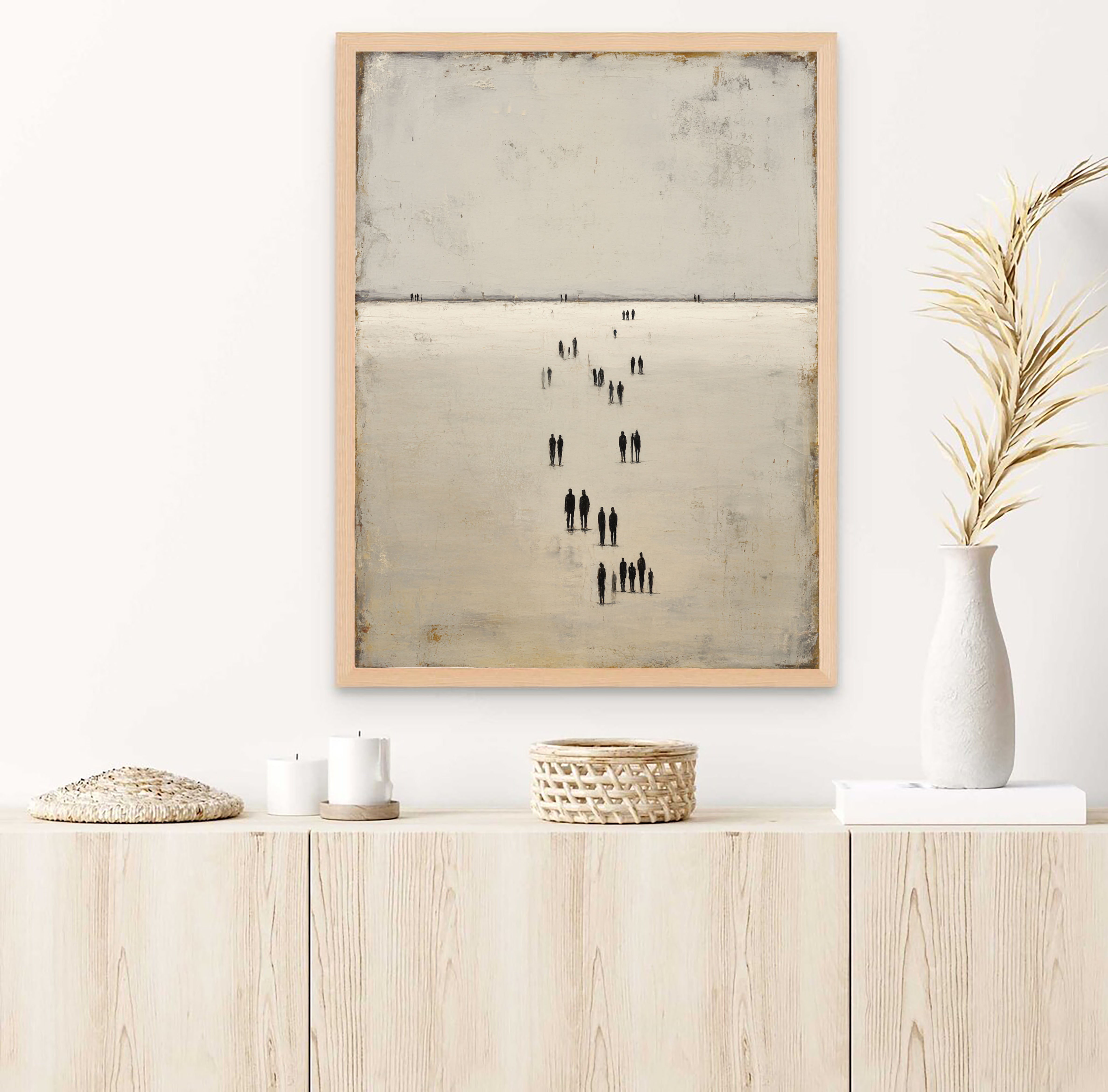 Textured Figure Serenity | Beige Black