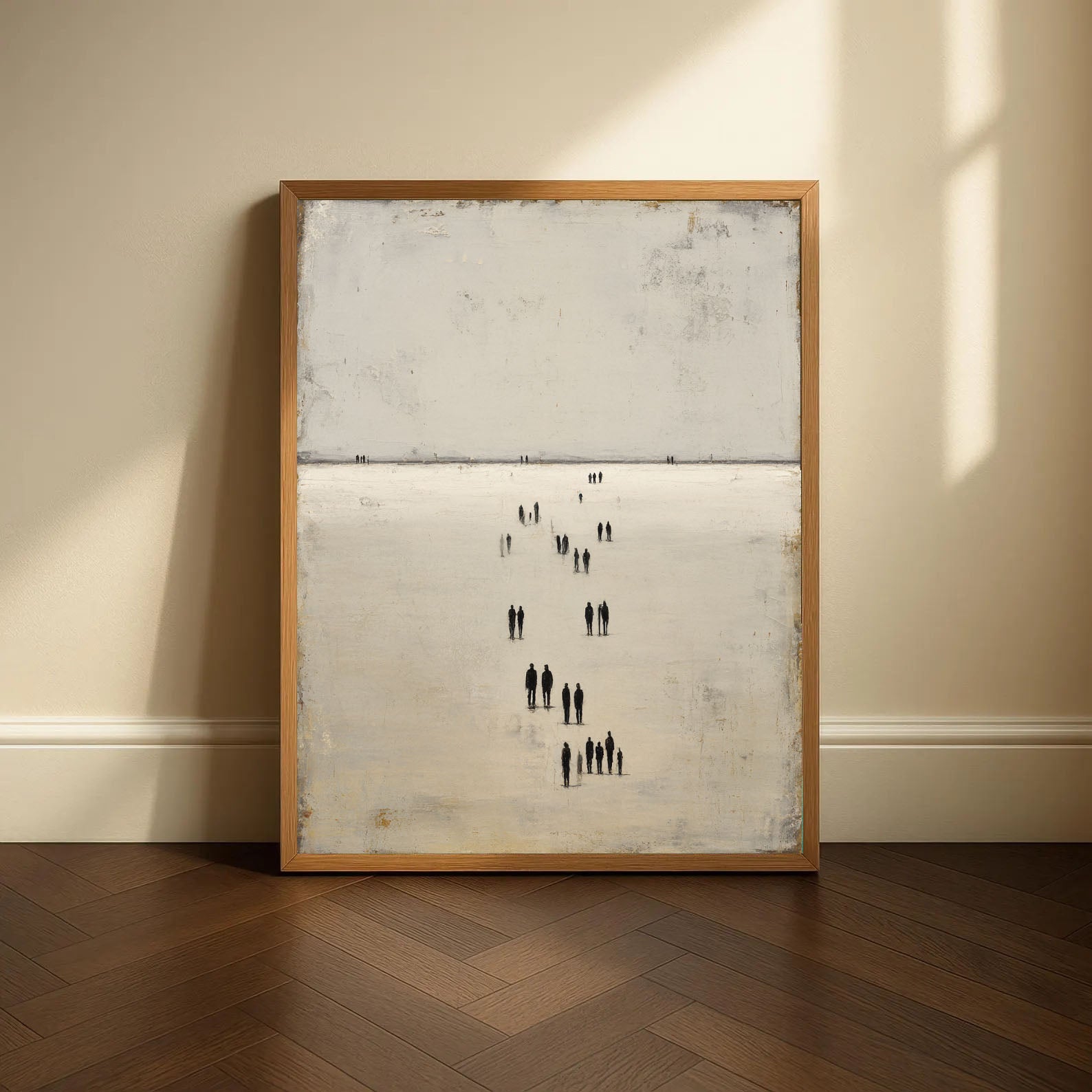 Textured Figure Serenity | Beige Black